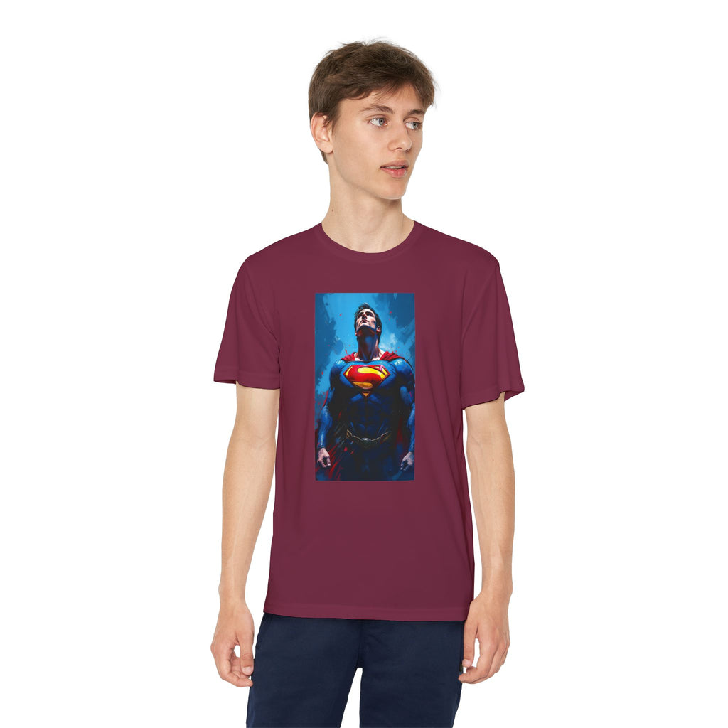 Superman Superhero Marvel T-Shirt, Youth Competitor Tee,  Kids Comic Book Hero Top, Children's Graphic Tee, Youth Super Power T-Shirt