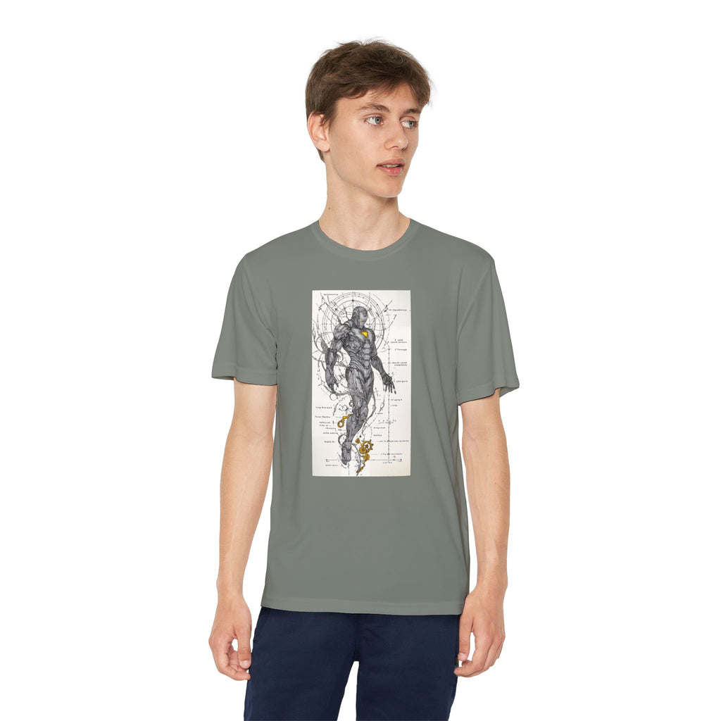 Superhero Youth T-Shirt Sports Graphic Tee, Cool Athletic Shirt for Kids