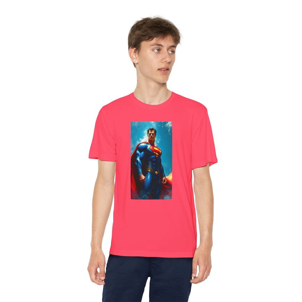 Superman Superhero Marvel T-Shirt, Youth Competitor Tee,  Kids Comic Book Hero Top, Children's Graphic Tee, Youth Super Power T-Shirt