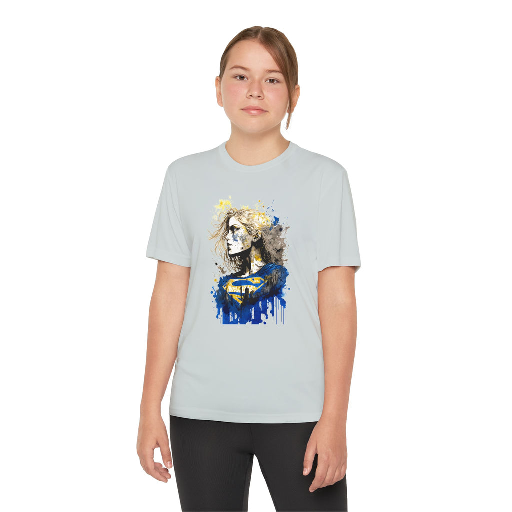 Superhero Youth T-Shirt Sports Graphic Tee, Cool Athletic Shirt for Kids