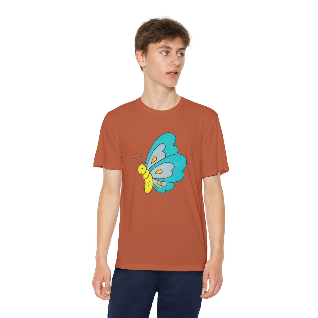 Butterffy Youth T-Shirt Sports Graphic Tee, Cool Athletic Shirt for Kids, Perfect for Sports Events, Team Spirit