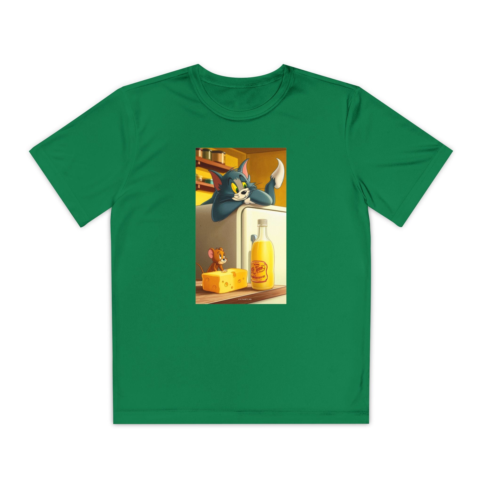Youth Competitor Tee with Tom And Jerry design, Cartoon Graphic Kid's T-Shirt, Kids Tee, Children's Clothing, Funny Tee for Boys and Girls
