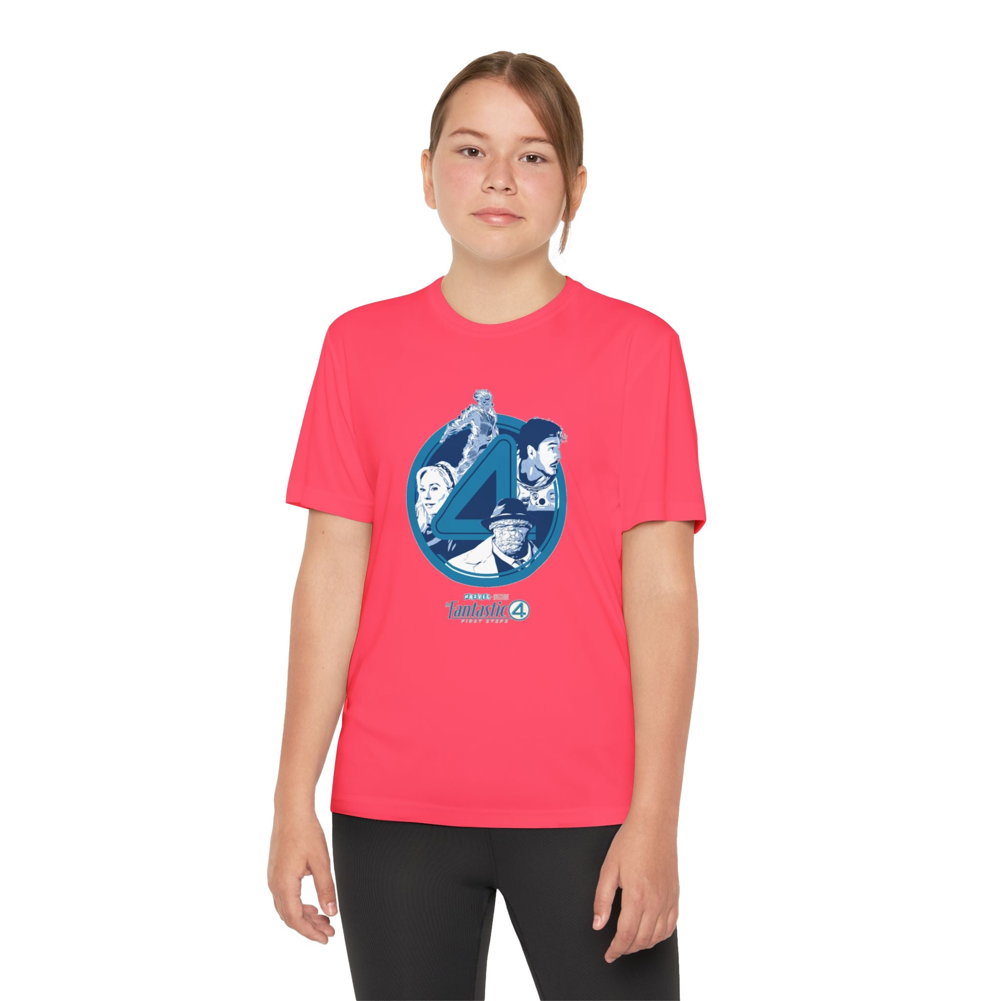 Fantastic 4 Youth T-Shirt Sports Graphic Tee, Cool Athletic Shirt for Kids, Perfect for Sports Events, Team Spirit