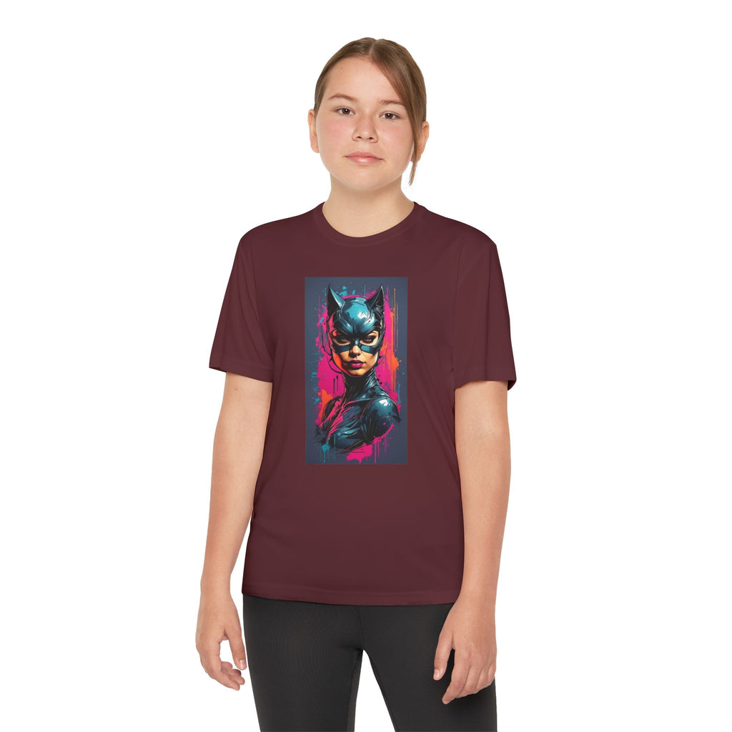 Superhero Youth T-Shirt Sports Graphic Tee, Cool Athletic Shirt for Kids