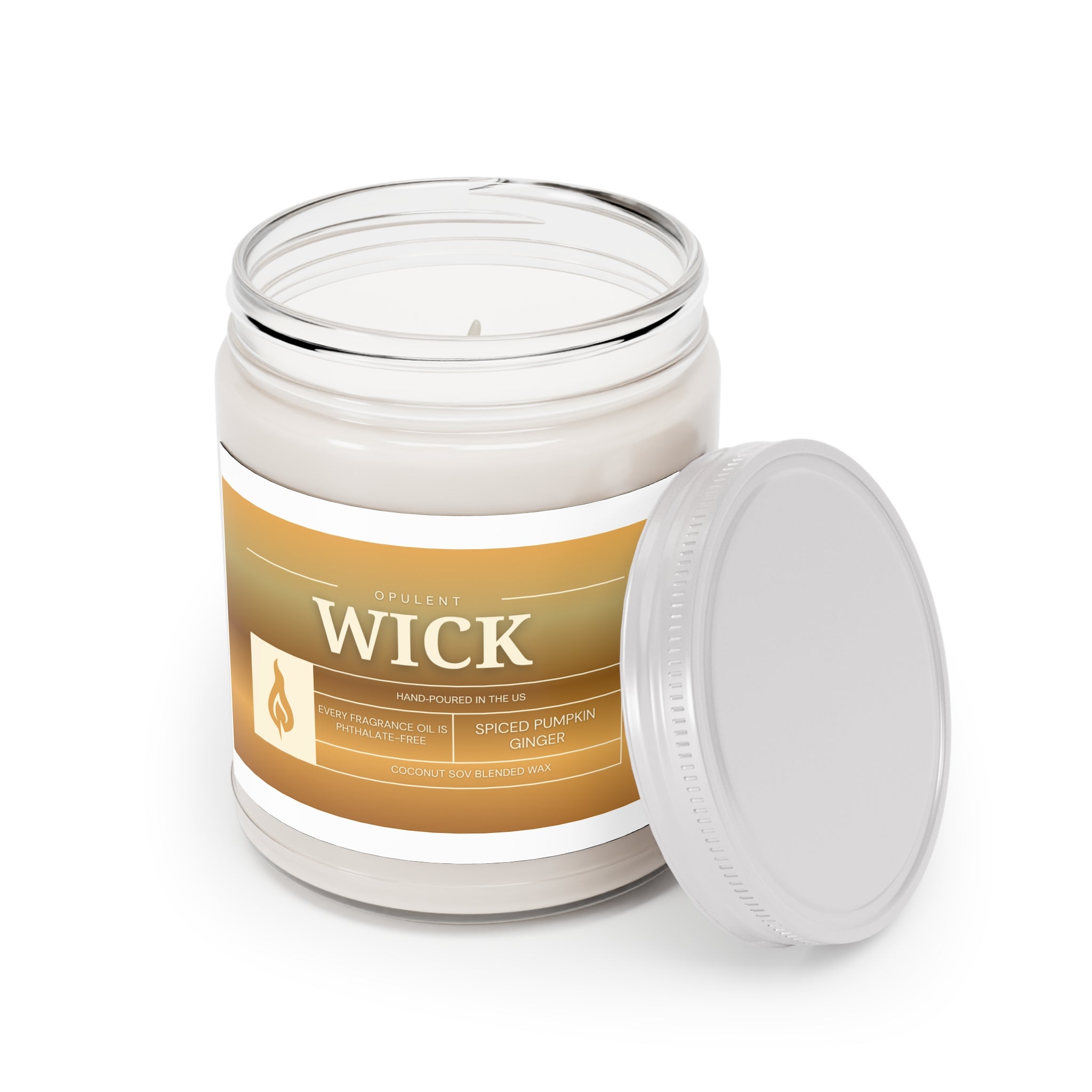 Soy Candles, OPULENT Wick, Hand-poured in the US, White Lid, 9oz, Aromatherapy, Relaxation, Home Decor, Gift, Scented Candles