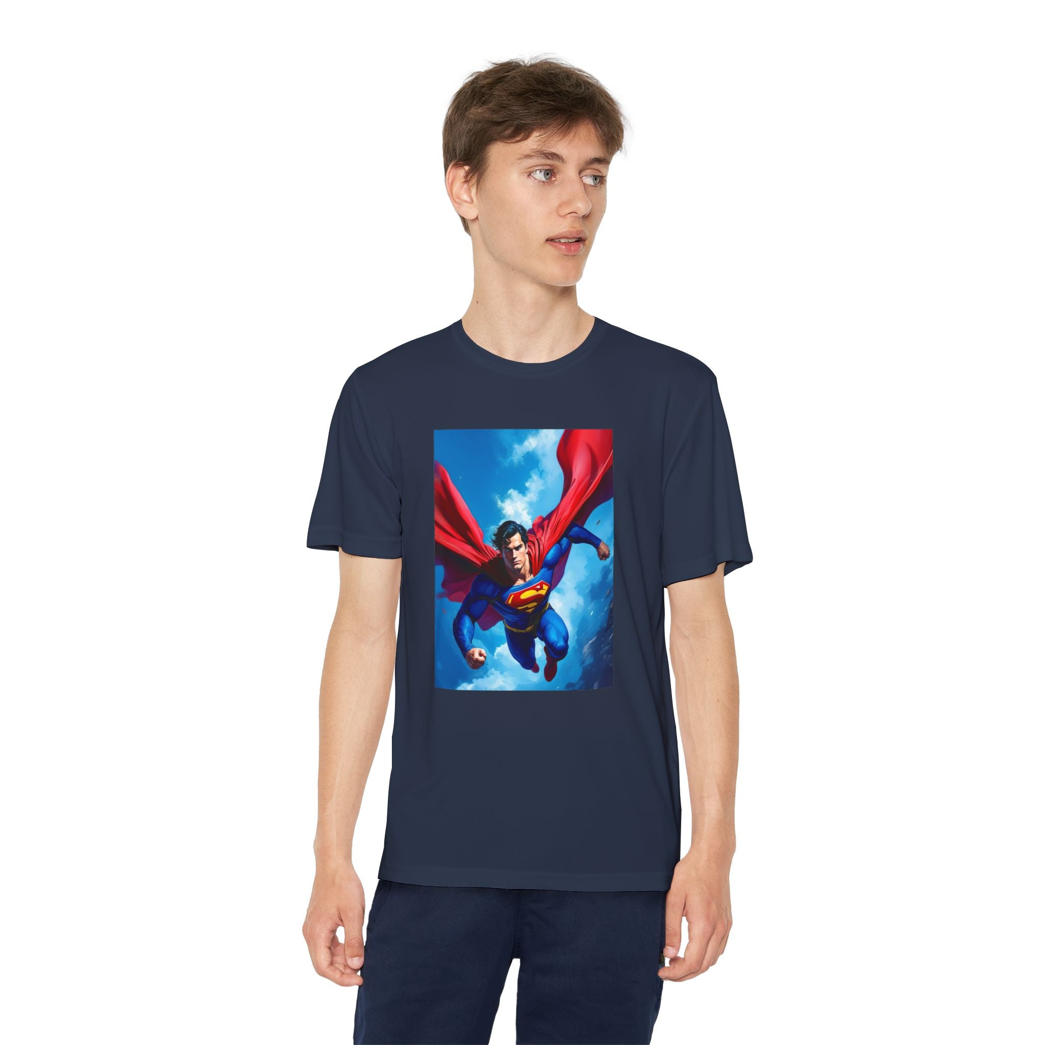 Superman Superhero Marvel T-Shirt, Youth Competitor Tee,  Kids Comic Book Hero Top, Children's Graphic Tee, Youth Super Power T-Shirt
