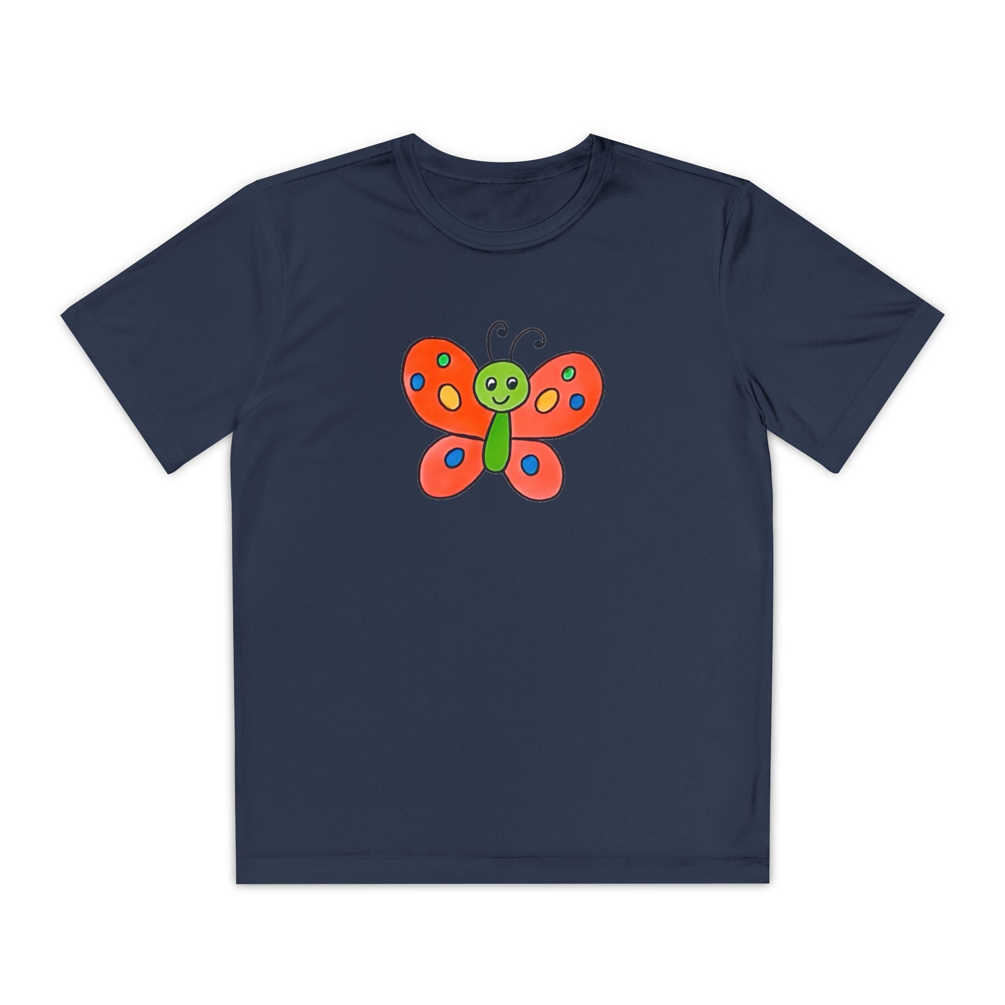 Butterffy Youth T-Shirt Sports Graphic Tee, Cool Athletic Shirt for Kids, Perfect for Sports Events, Team Spirit