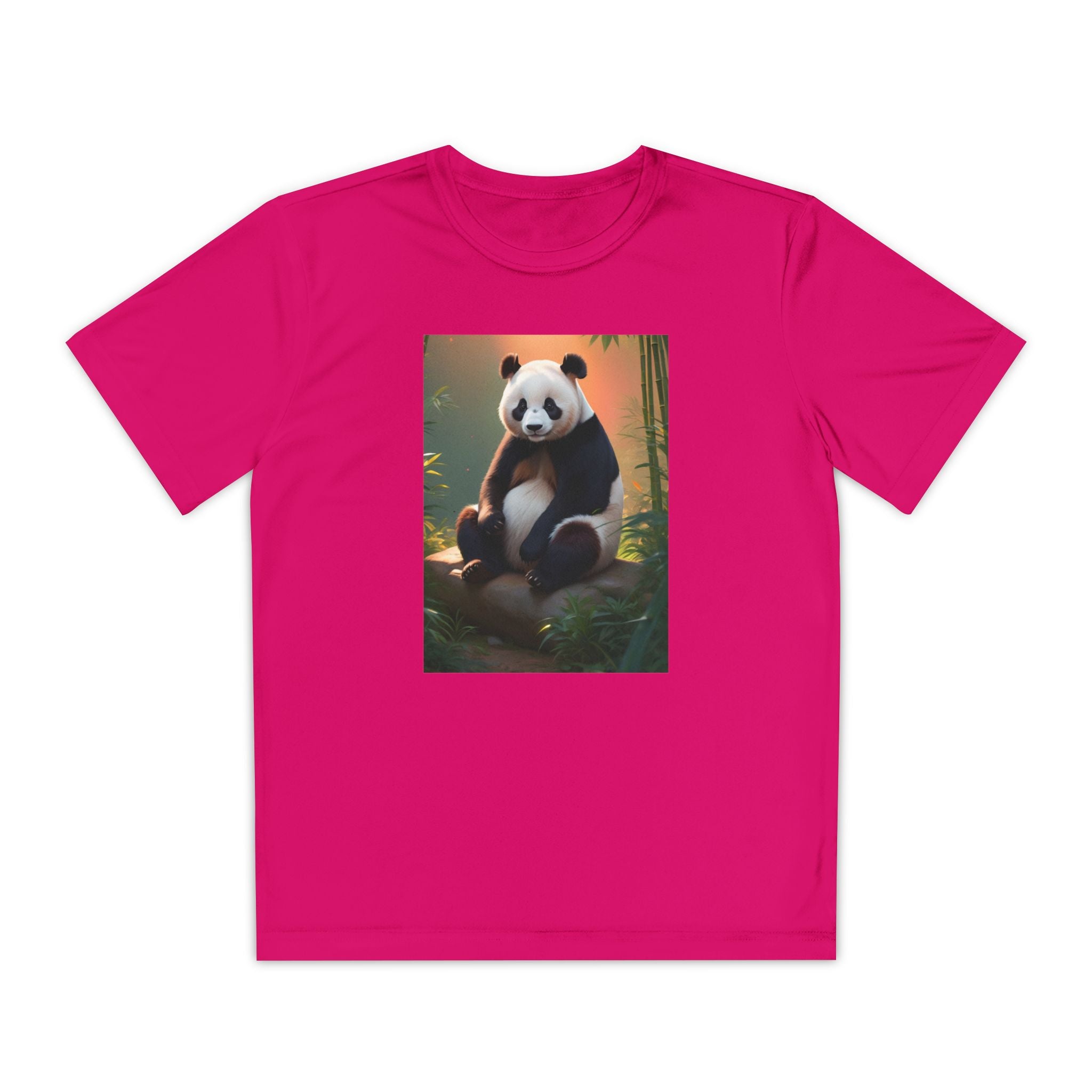 Panda Youth Tee Shirt, Kids Animal Graphic Top, Cute Black and White Tee, Children's Zoo Theme Shirt, Bamboo Bear Shirt, Kid's Nature Gift