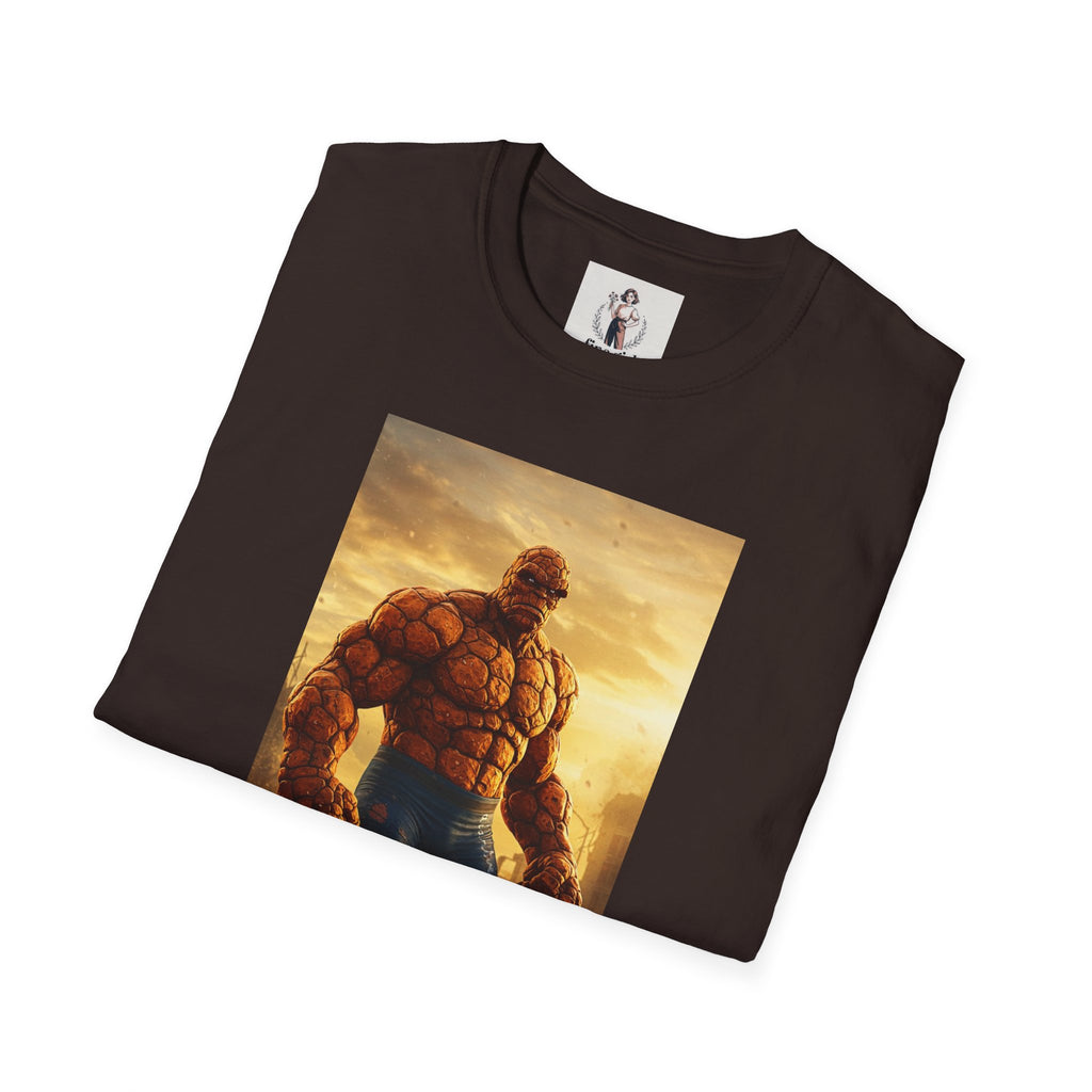 The Thing Superhero Marvel Unisex Softstyle T-Shirt, Comic Book Tee, Geeky Clothing, Cosplay Costume Top