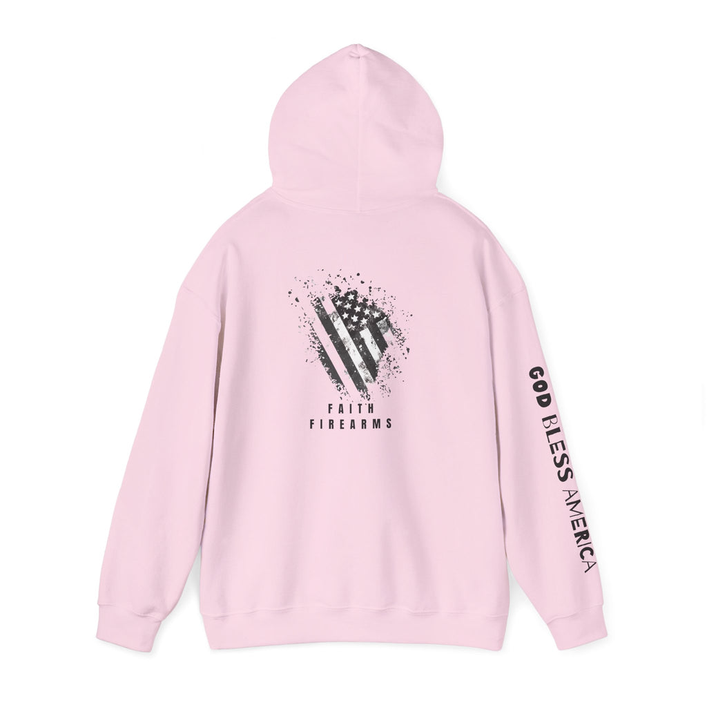 Faith Family Firearms Freedom Hooded Sweatshirt with Faith, Family, Firearms & Freedom Design - Unisex Cozy Wear for Celebrations