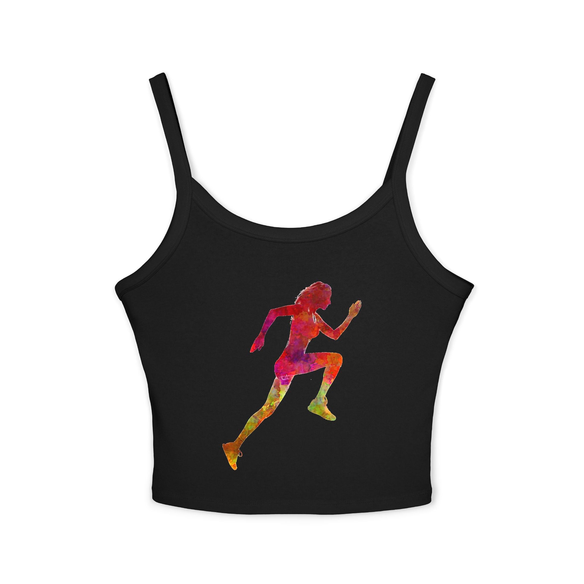 Running Woman Tank Top, Athletic Workout Top, Fitness Sleeveless Shirt, Jogging Muscle Tee, Exercise Gym Cami