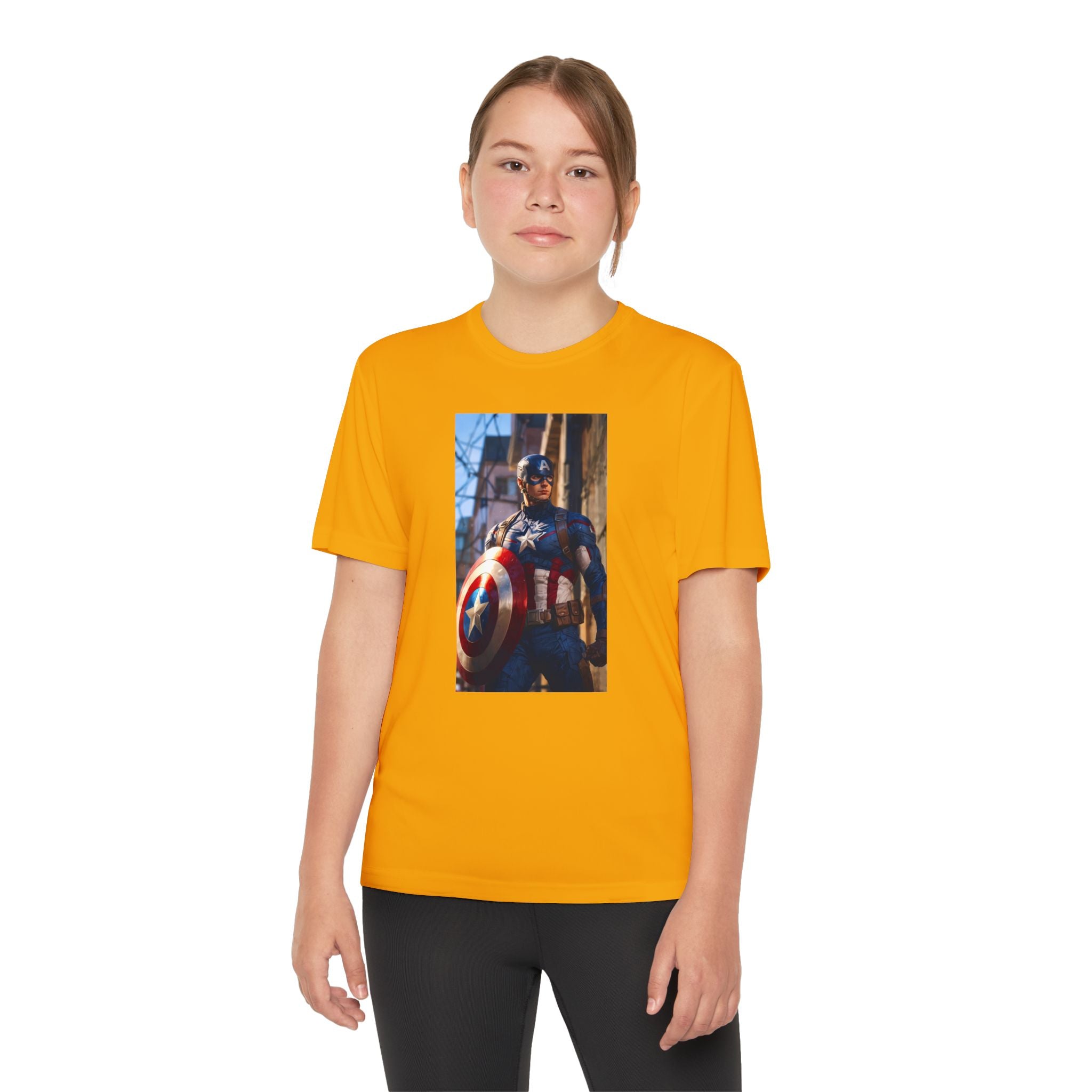 Captain America Superhero Marvel Patriotic, Kids Graphic T-Shirt, Boys Hero Top, Girls Comic Book Clothing, Birthday