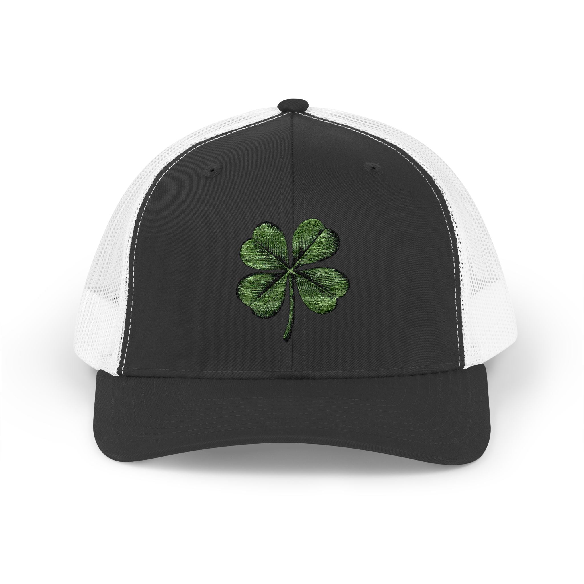 St. Patrick's Day Lucky 4-Leaf Clover Snapback Trucker Cap