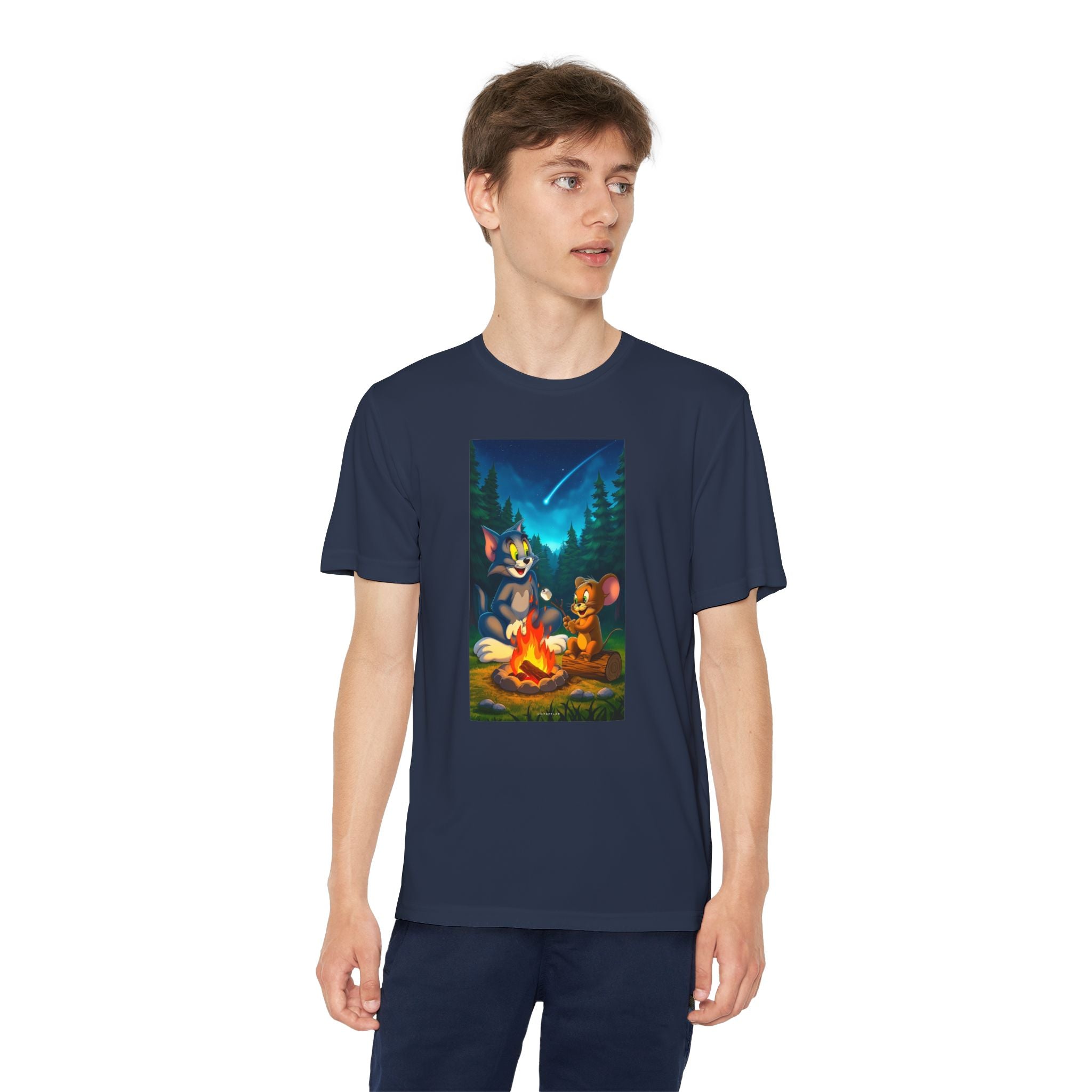 Youth Competitor Tee with Tom And Jerry design, Cartoon Graphic Kid's T-Shirt, Kids Tee, Children's Clothing, Funny Tee for Boys and Girls