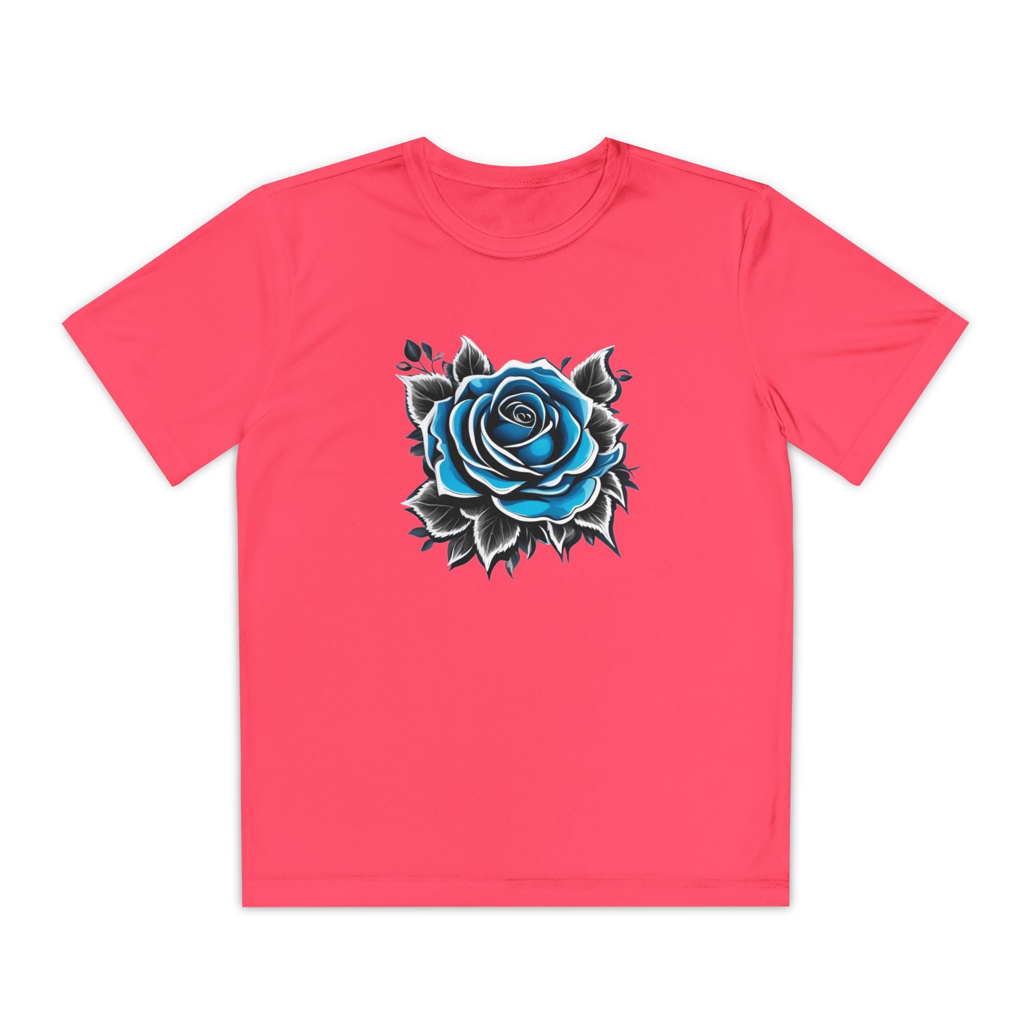 Flower Youth T-Shirt Sports Graphic Tee, Cool Athletic Shirt for Kids