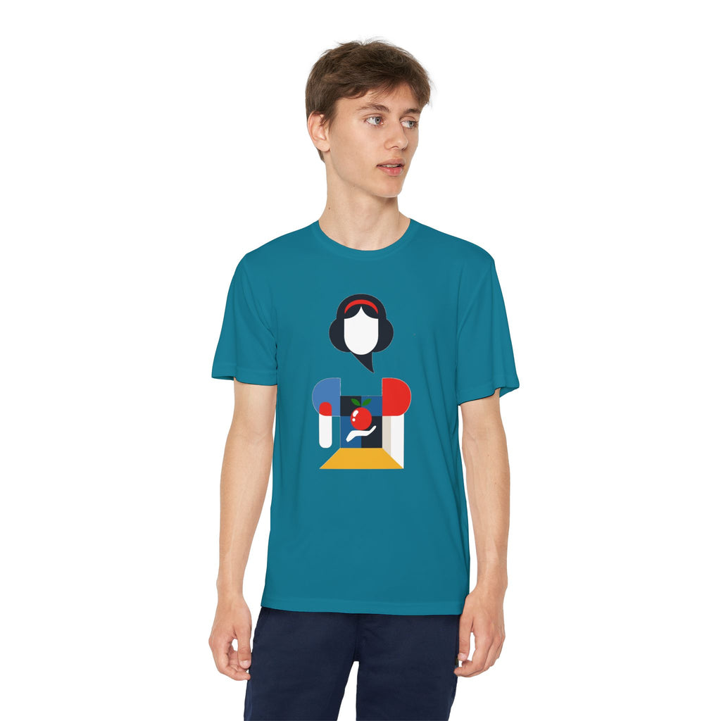 Snow White Youth T-Shirt Sports Graphic Tee, Cool Athletic Shirt for Kids, Perfect for Sports Events, Team Spirit