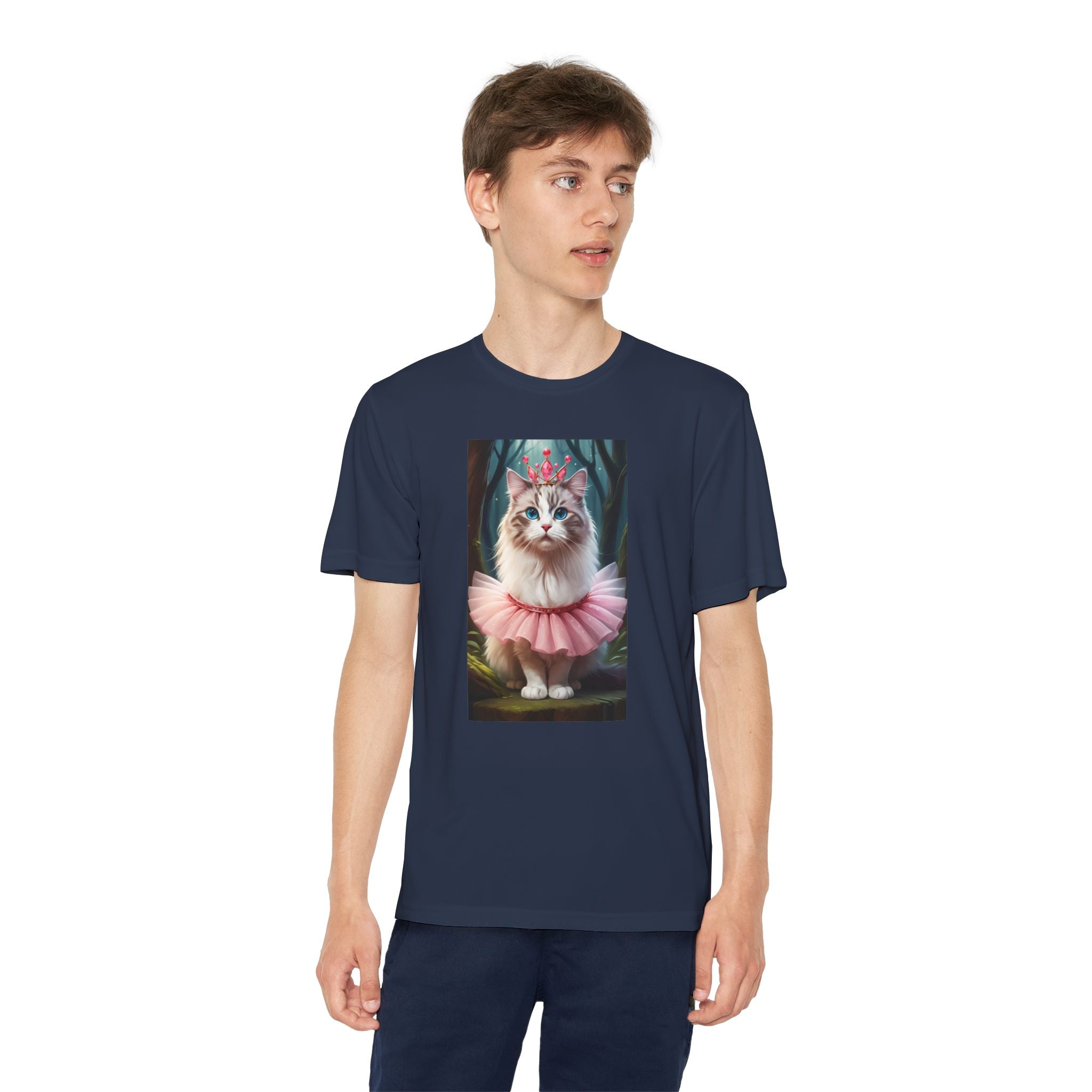 Graphic Tee, Cute Cartoon Kitten, Kids Animal Lover Shirt, Kitty Princess Design, Youth Tee for Girls and Boys, Funny Cat Shirt, Gift for