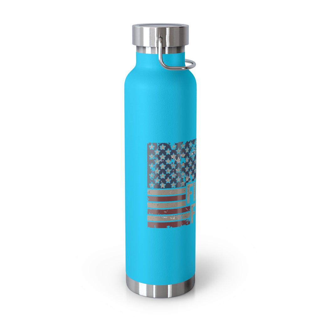 Faith Family Firearms Freedom Flag Patriotic Copper Insulated Water Bottle