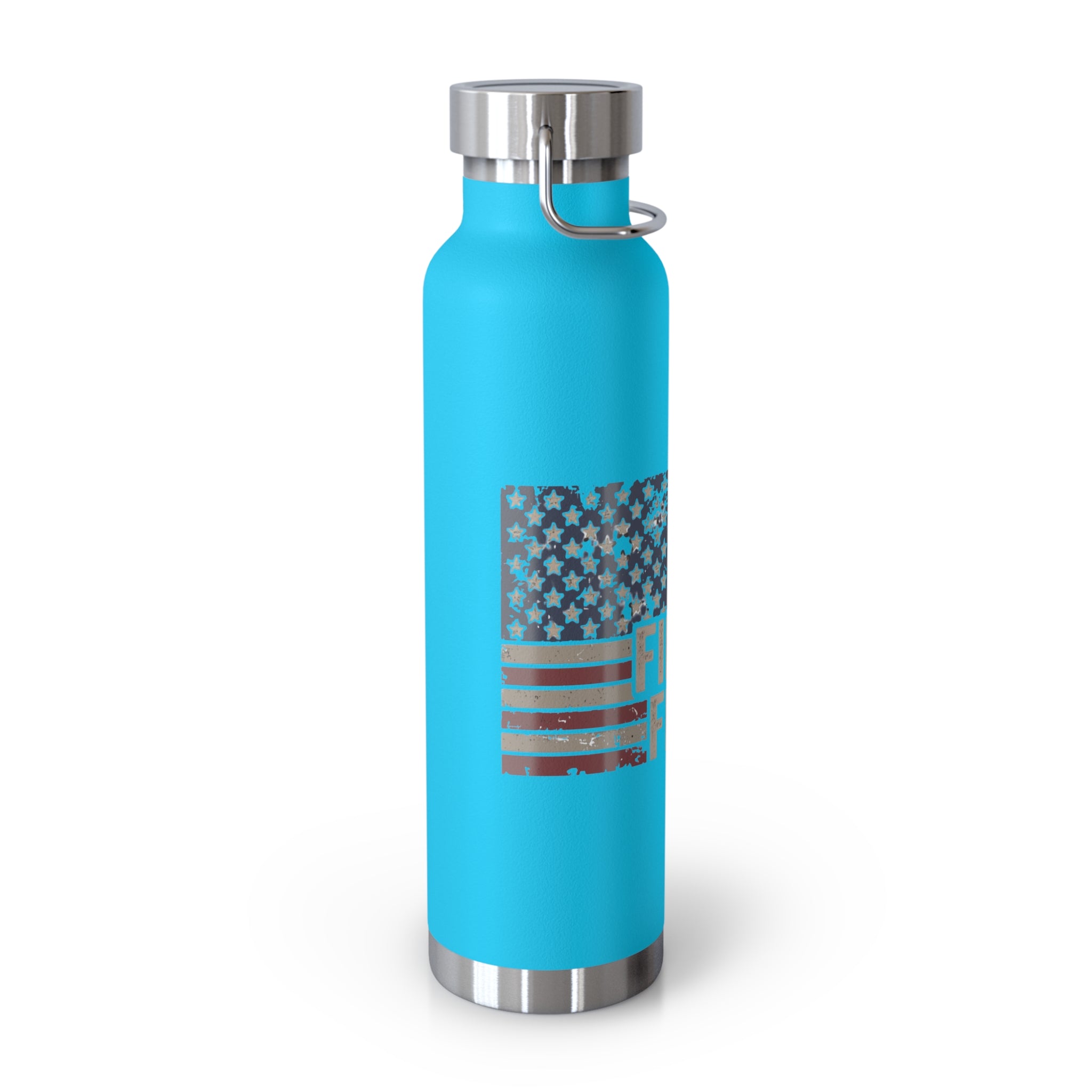 Faith Family Firearms Freedom Flag Patriotic Copper Insulated Water Bottle