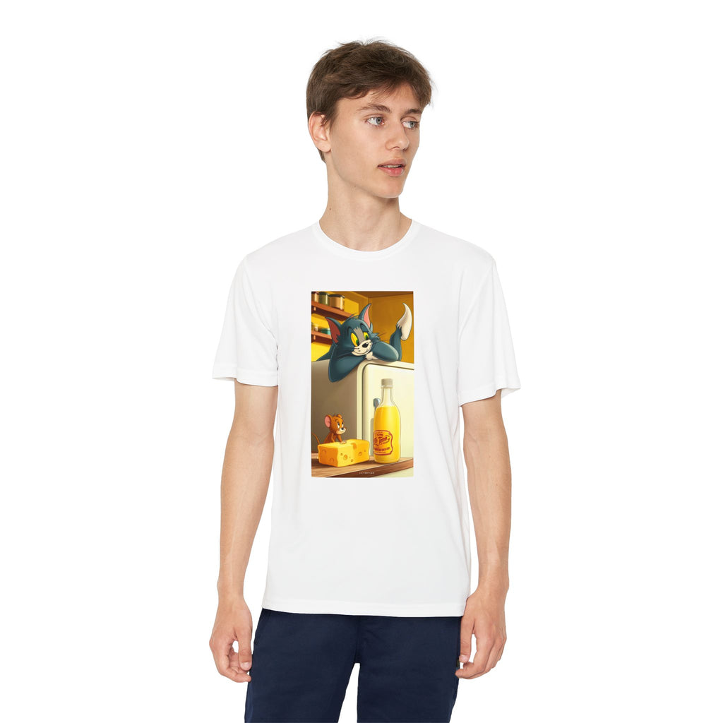 Youth Competitor Tee with Tom And Jerry design, Cartoon Graphic Kid's T-Shirt, Kids Tee, Children's Clothing, Funny Tee for Boys and Girls