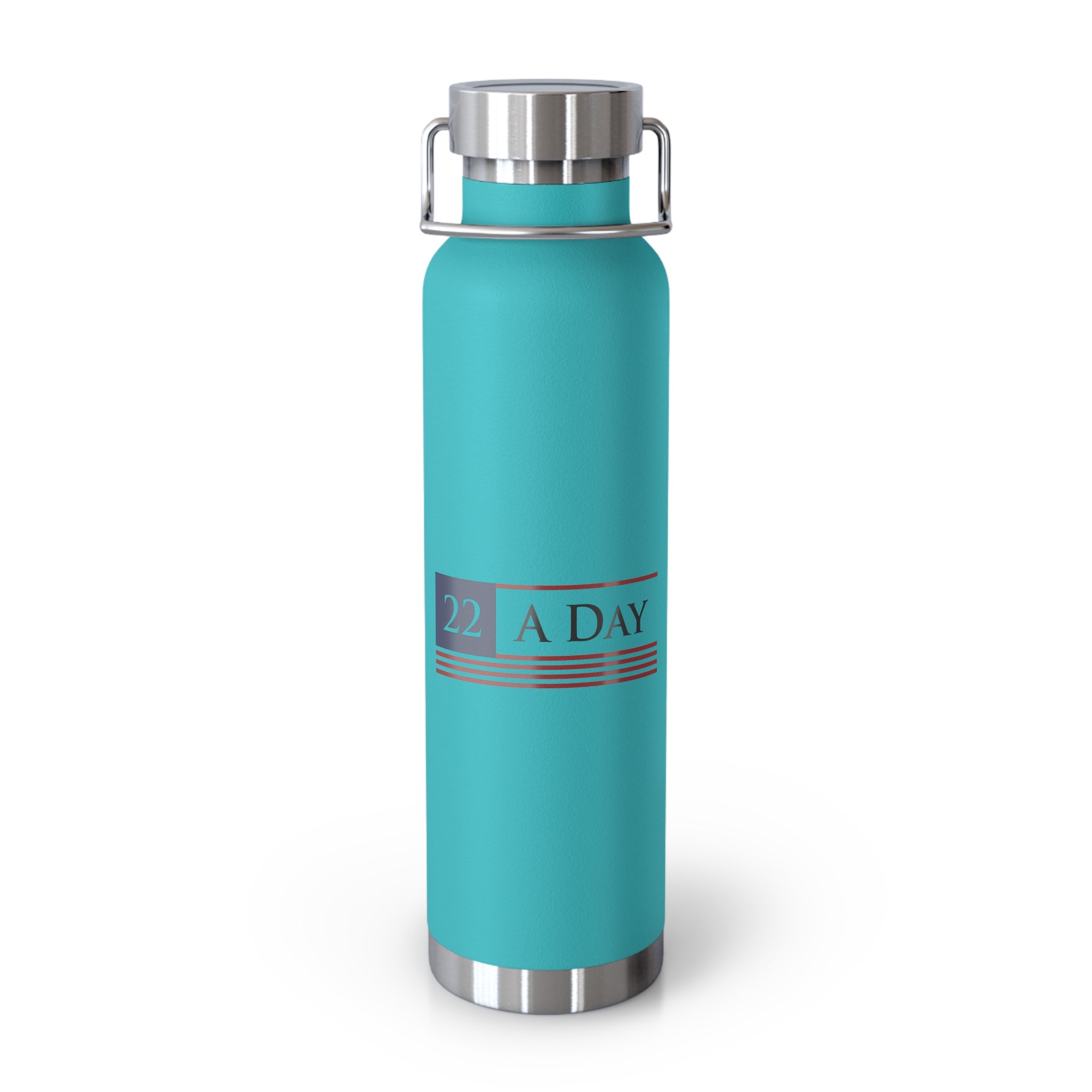 22 A Day Patriotic Copper Insulated Water Bottle