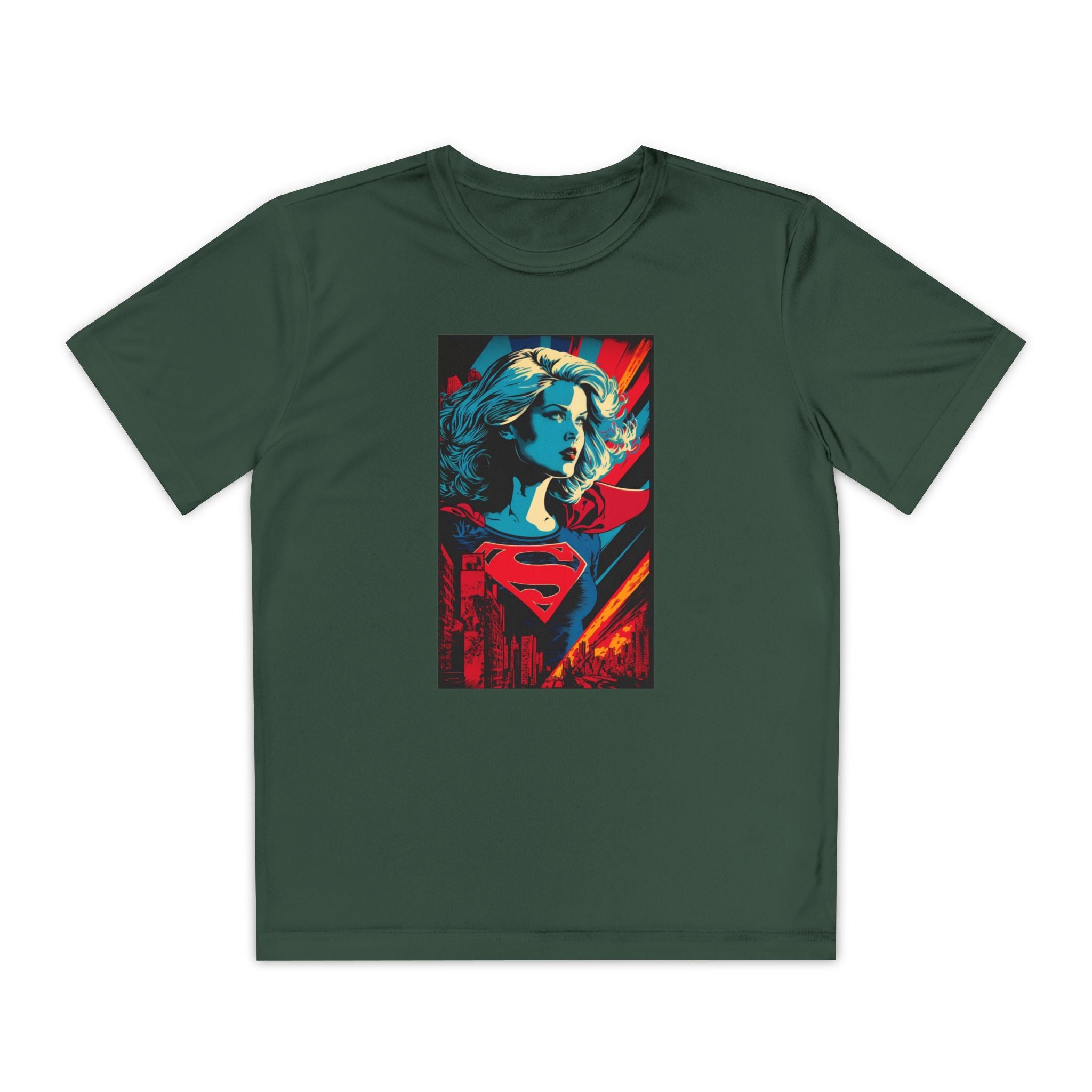 Superhero Youth T-Shirt Sports Graphic Tee, Cool Athletic Shirt for Kids