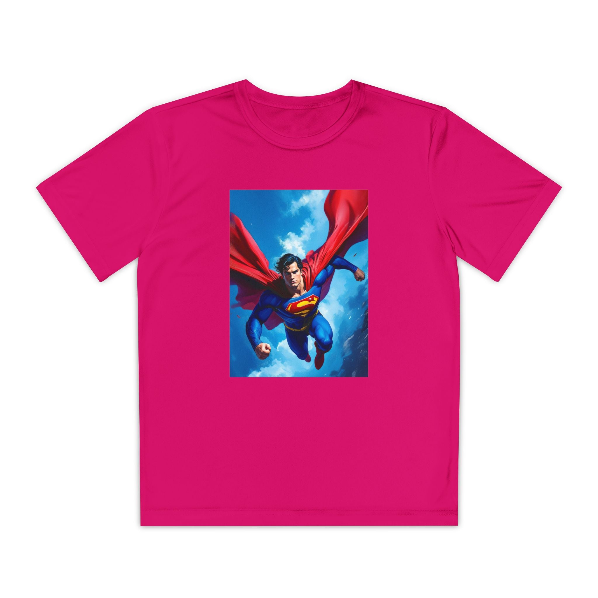Superman Superhero Marvel T-Shirt, Youth Competitor Tee,  Kids Comic Book Hero Top, Children's Graphic Tee, Youth Super Power T-Shirt