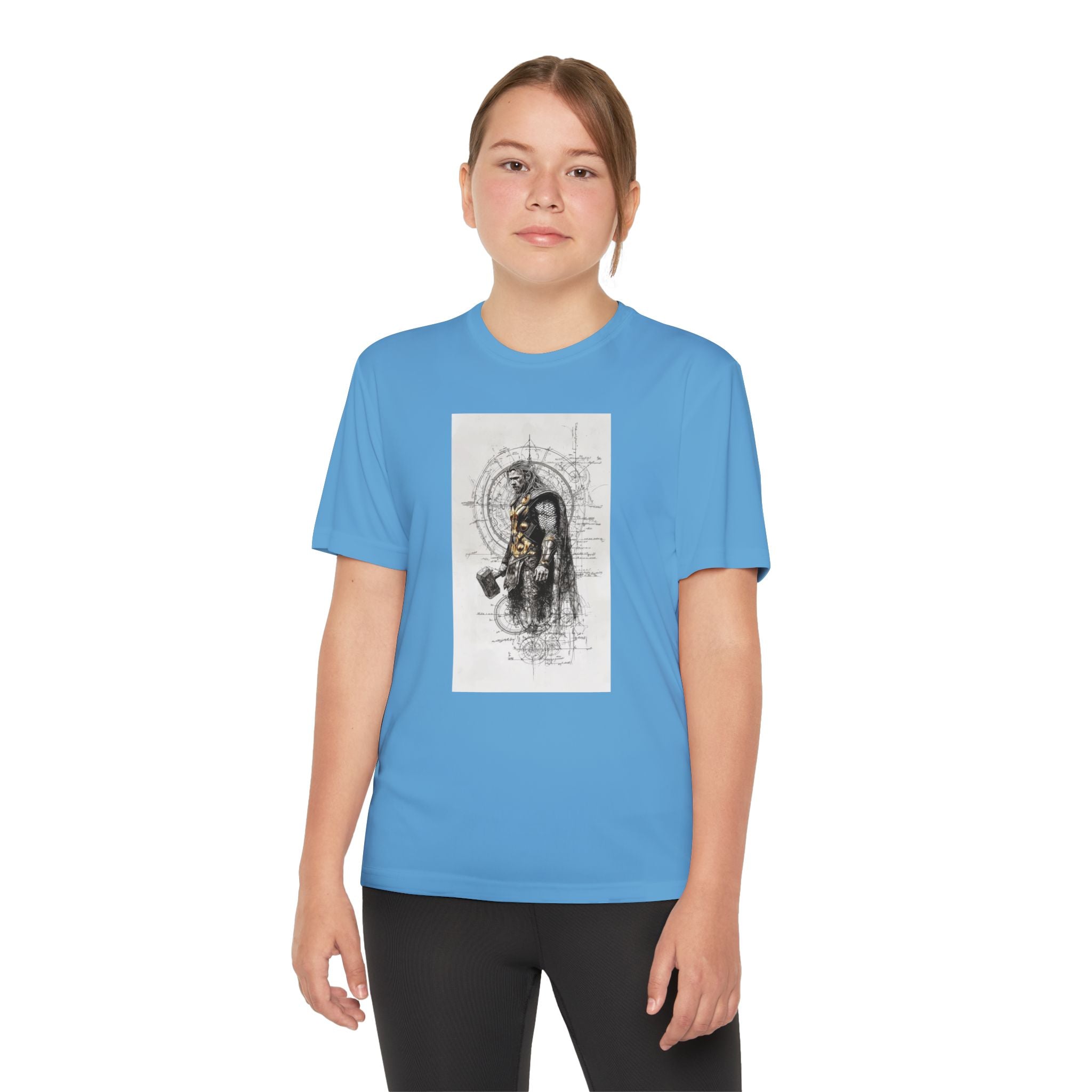 Superhero Youth T-Shirt Sports Graphic Tee, Cool Athletic Shirt for Kids