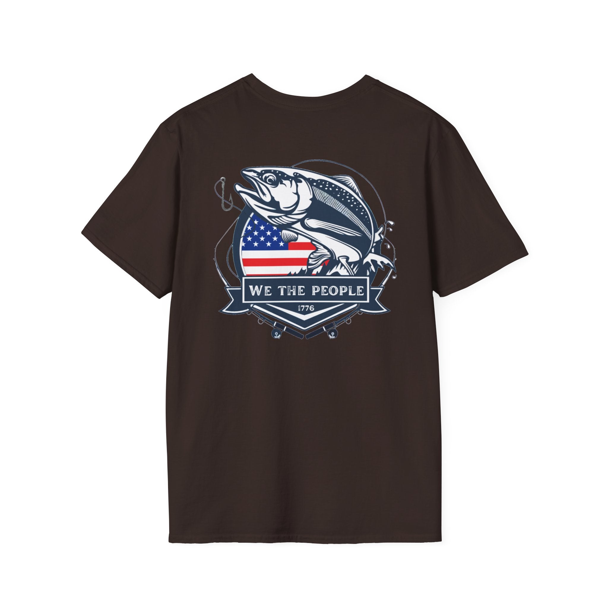 We The People Fishing Patriotic Tshirt, American Flag Tee, USA Independence Day Top, Patriotic Graphic Tee, Unisex Patriotic