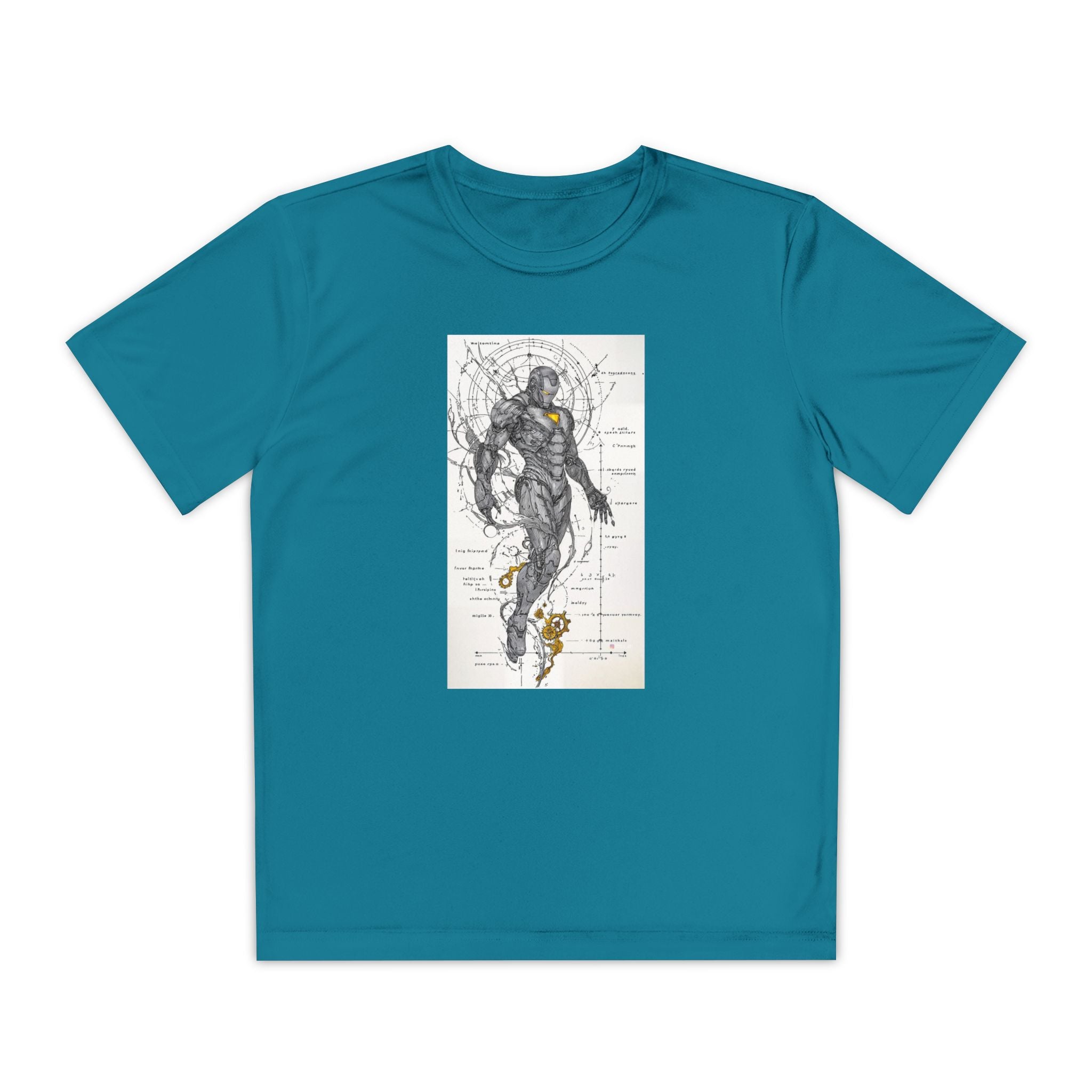 Superhero Youth T-Shirt Sports Graphic Tee, Cool Athletic Shirt for Kids