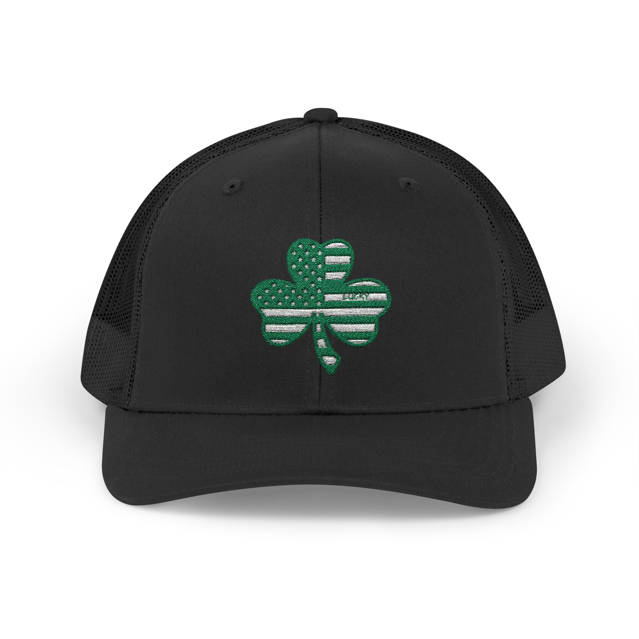 St. Patrick's Day Lucky 4-Leaf Clover Snapback Trucker Cap