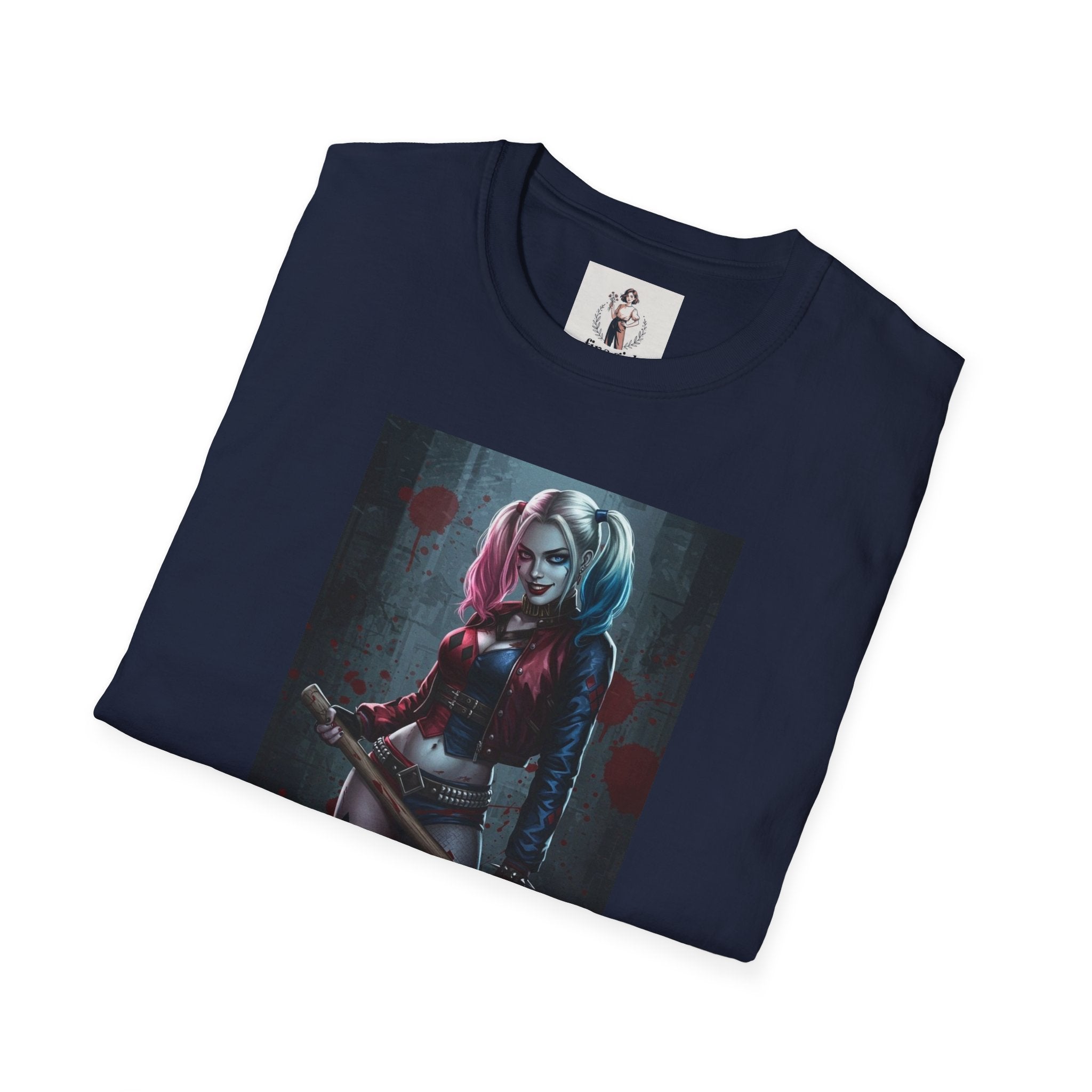 Haily Quinn Superhero Marvel Unisex Softstyle T-Shirt, Comic Book Tee, Graphic Novel Shirt, Geeky Clothing, Cosplay Costume Top