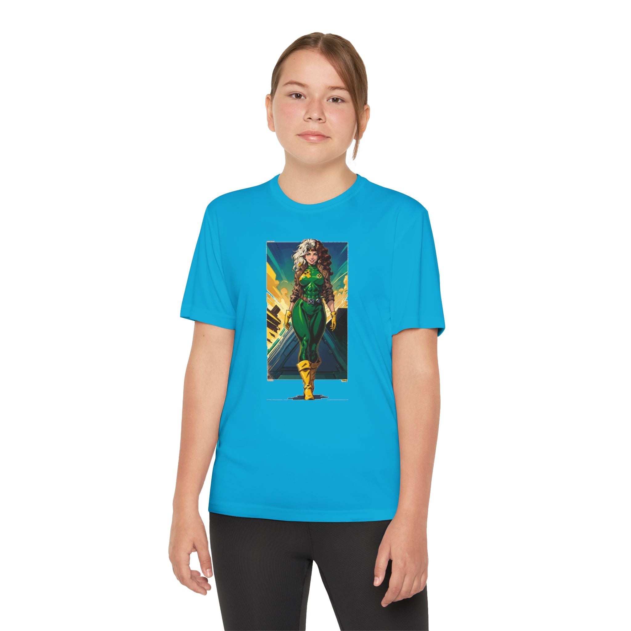 Superhero Youth T-Shirt Sports Graphic Tee, Cool Athletic Shirt for Kids