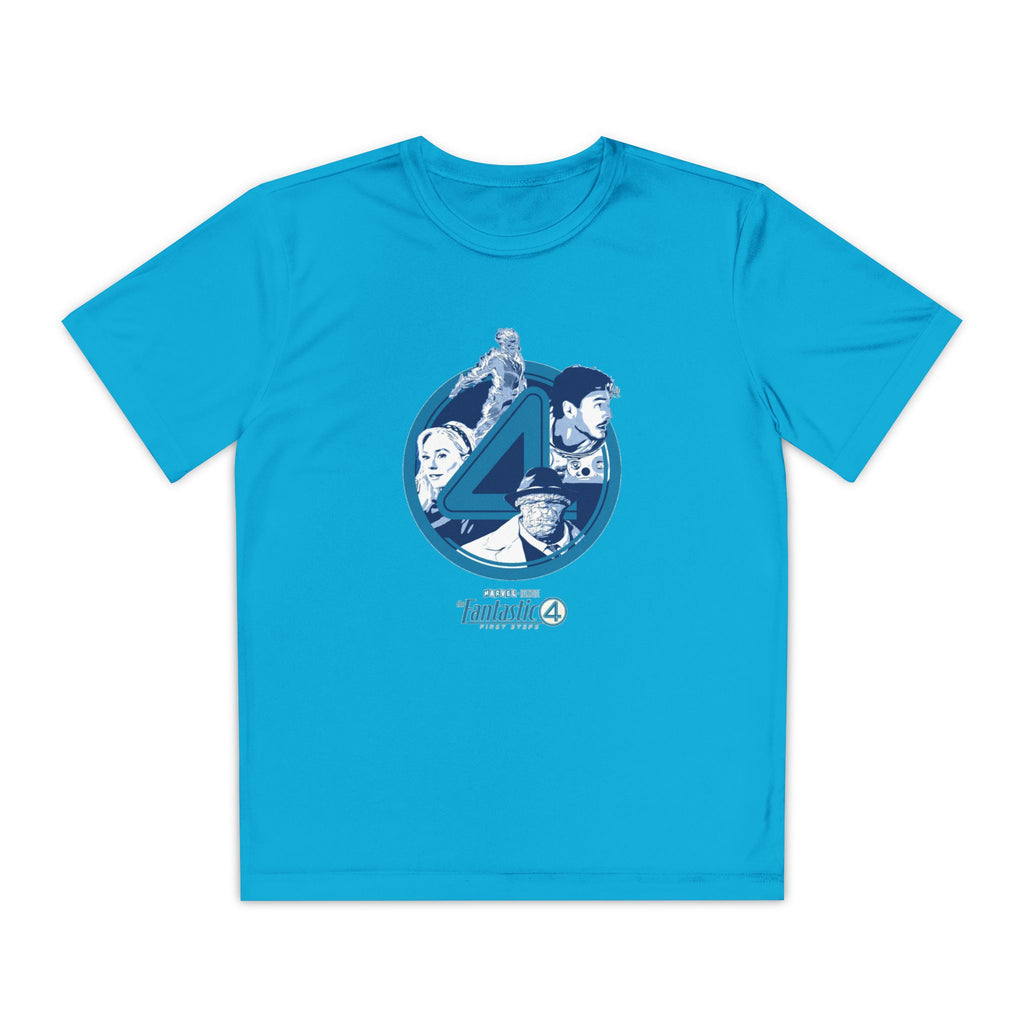 Fantastic 4 Youth T-Shirt Sports Graphic Tee, Cool Athletic Shirt for Kids, Perfect for Sports Events, Team Spirit