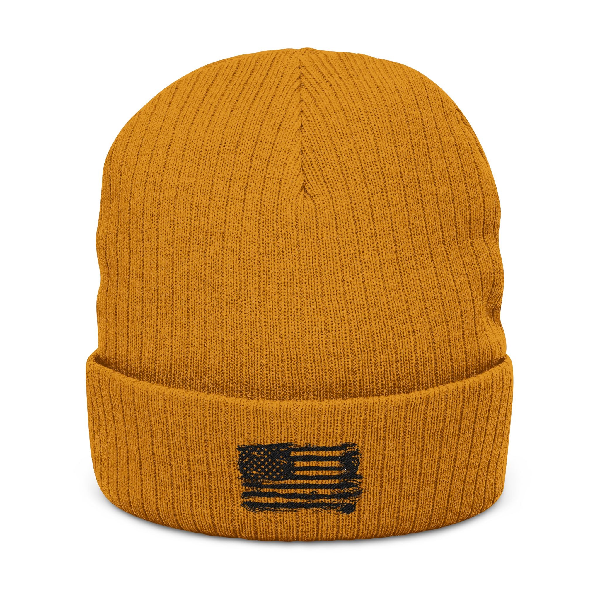 Stylish Embroidered Beanie with  Patriotic Flag Design | Winter Hat, Cozy Headwear, Gifts for Him, Outdoor Apparel, Fashionable Knitwear