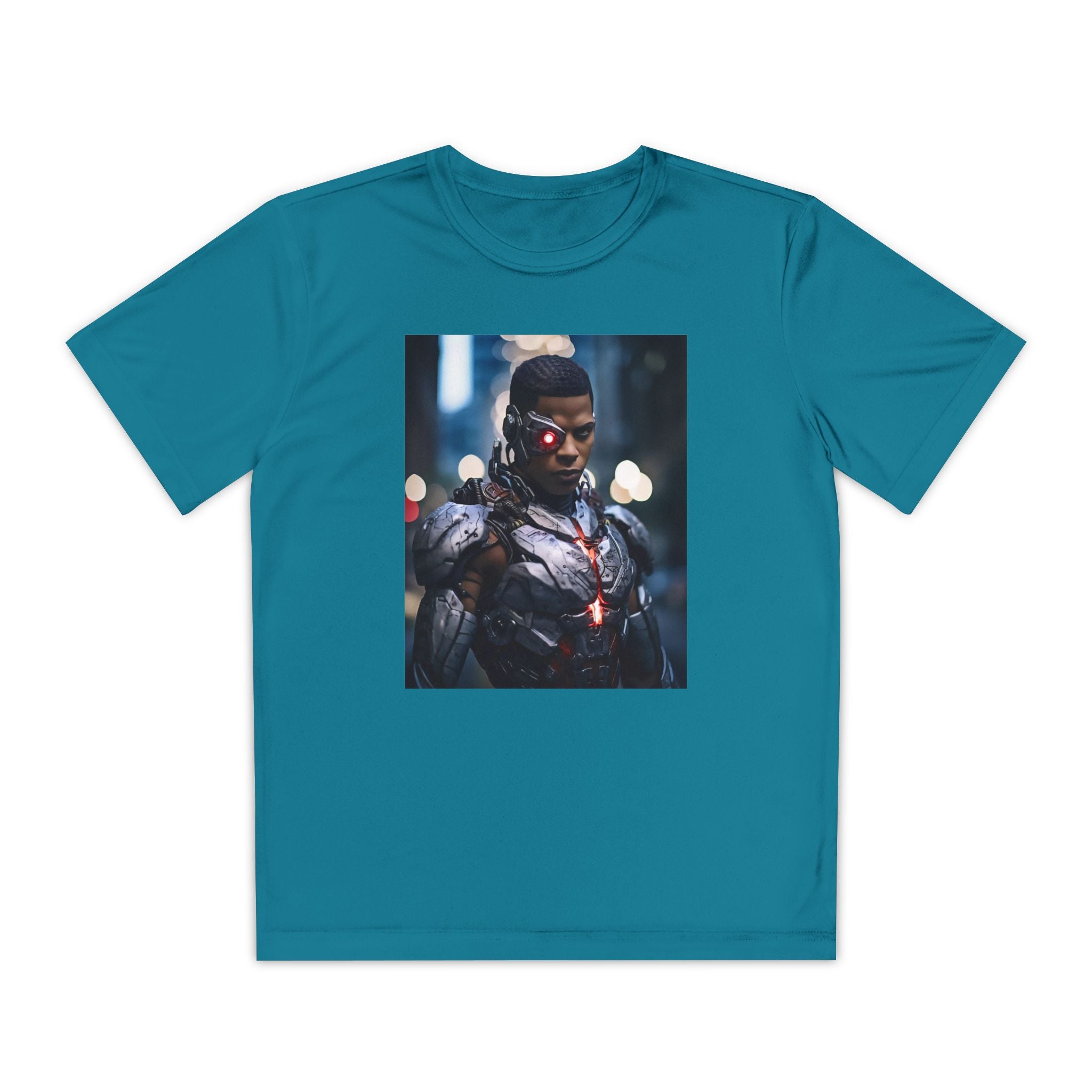 Cyborg Superhero Marvel Patriotic, Kids Graphic T-Shirt, Boys Hero Top, Girls Comic Book Clothing, Birthday