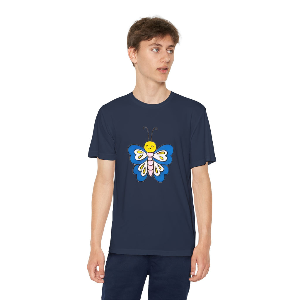Butterffy Youth T-Shirt Sports Graphic Tee, Cool Athletic Shirt for Kids, Perfect for Sports Events, Team Spirit