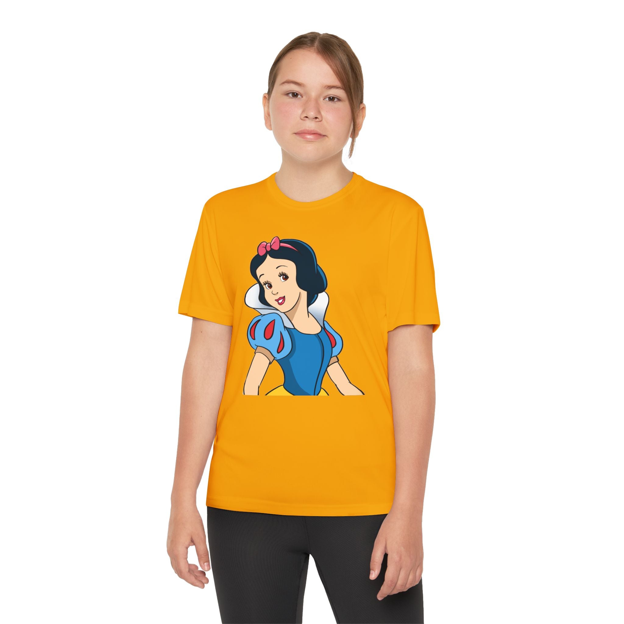 Snow White Youth T-Shirt Sports Graphic Tee, Cool Athletic Shirt for Kids, Perfect for Sports Events, Team Spirit