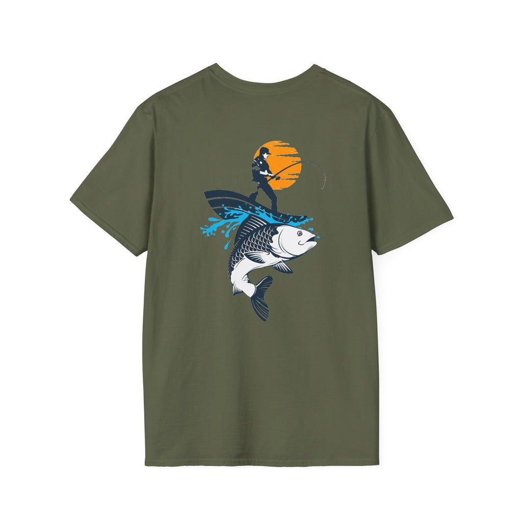 Patriotic Fishing Tshirt, American Flag Tee, 4th of July Shirt, USA Independence Day Top, Patriotic Graphic Tee, Unisex Patriotic