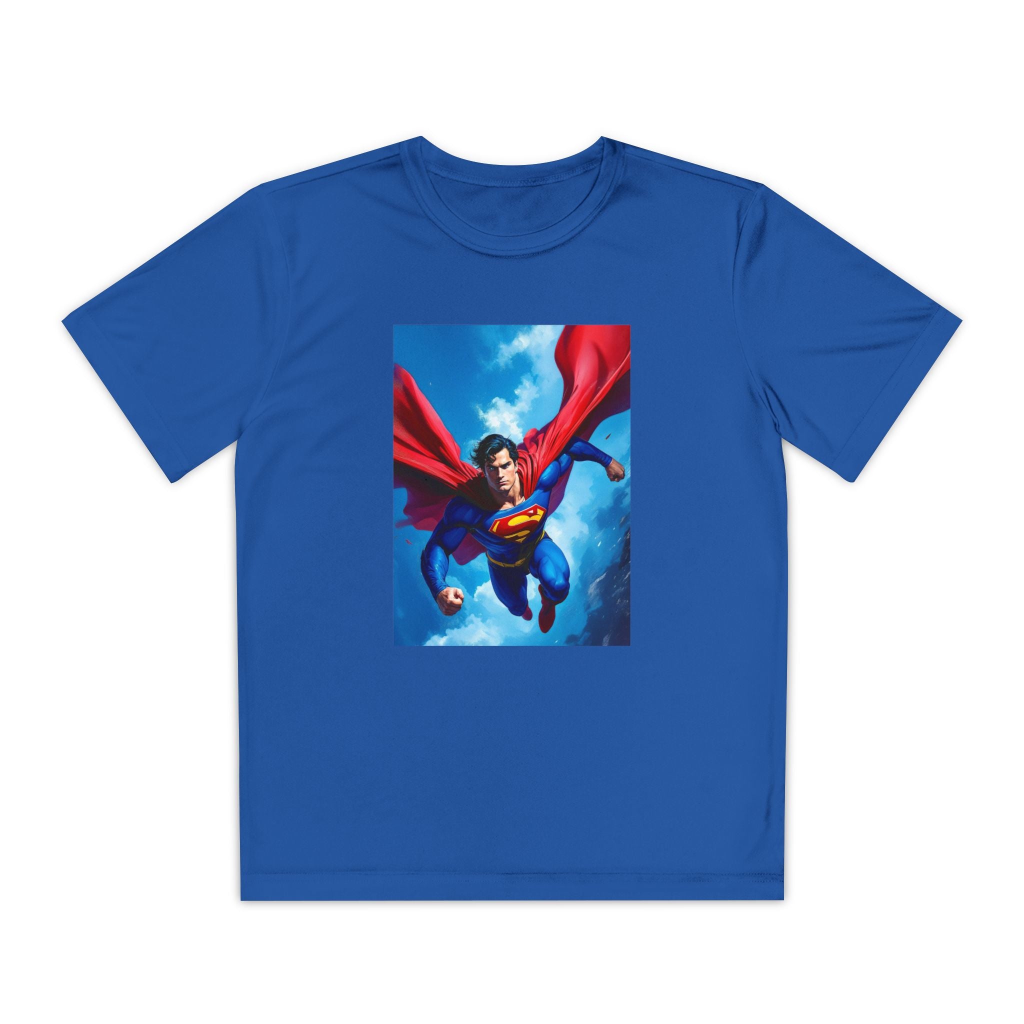 Superman Superhero Marvel T-Shirt, Youth Competitor Tee,  Kids Comic Book Hero Top, Children's Graphic Tee, Youth Super Power T-Shirt