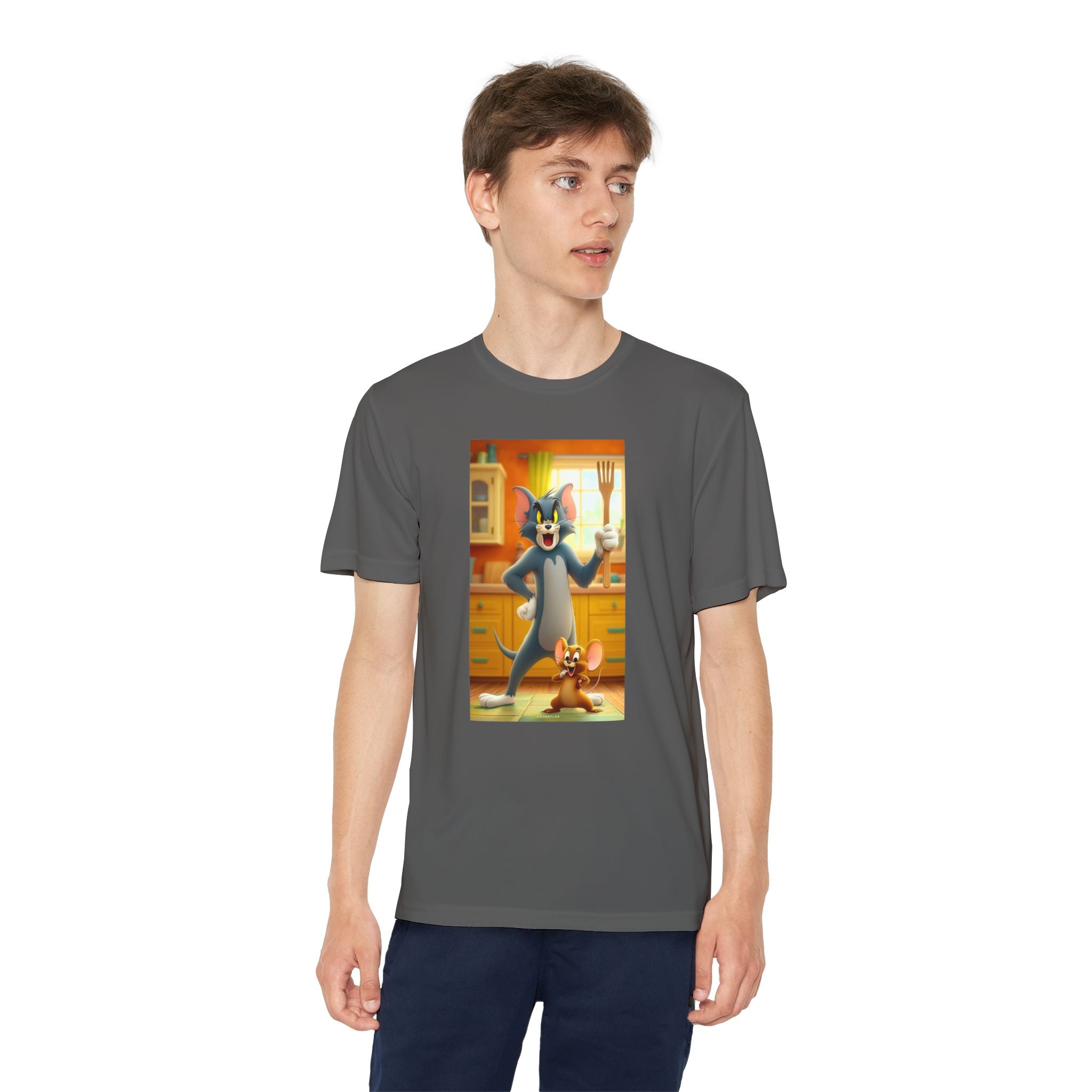Youth Competitor Tee with Tom And Jerry design, Cartoon Graphic Kid's T-Shirt, Kids Tee, Children's Clothing, Funny Tee for Boys and Girls
