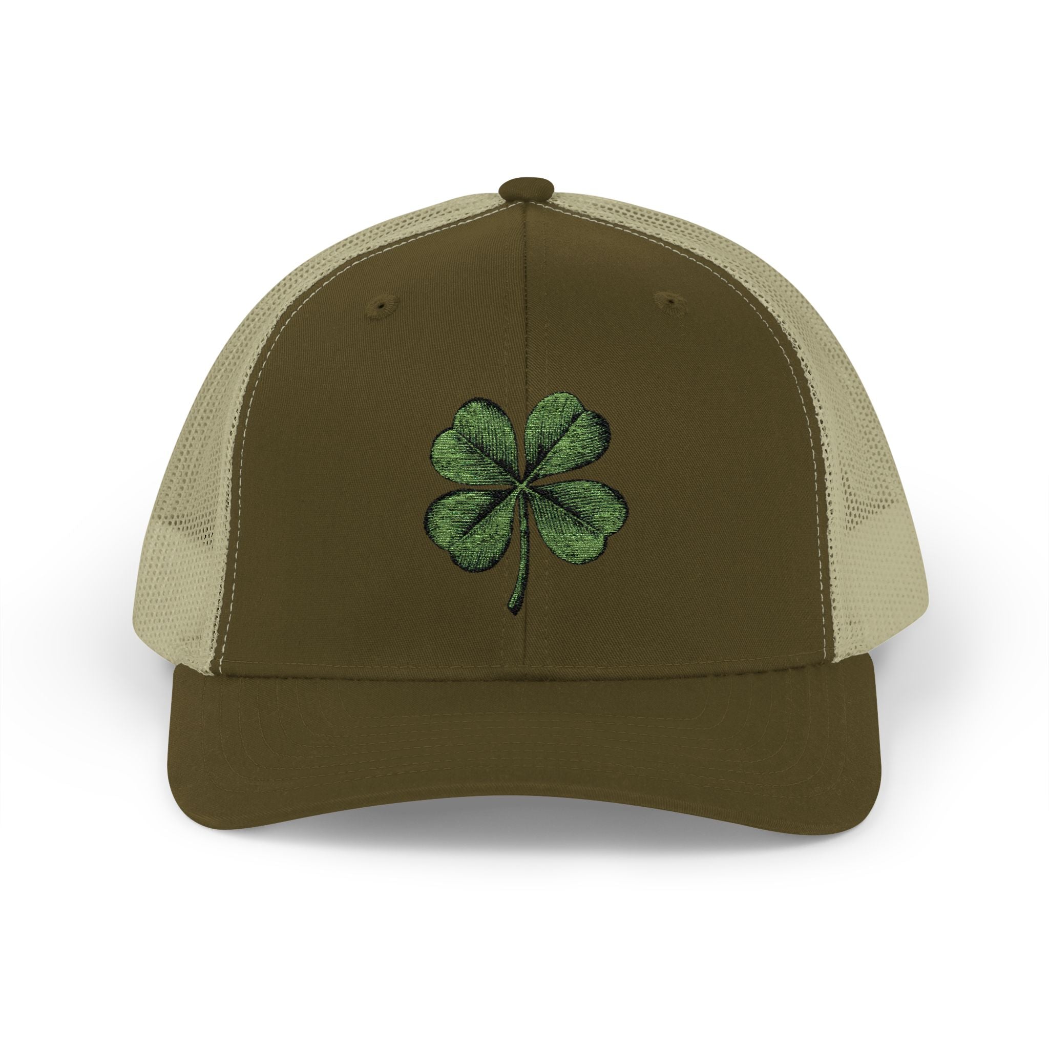 St. Patrick's Day Lucky 4-Leaf Clover Snapback Trucker Cap