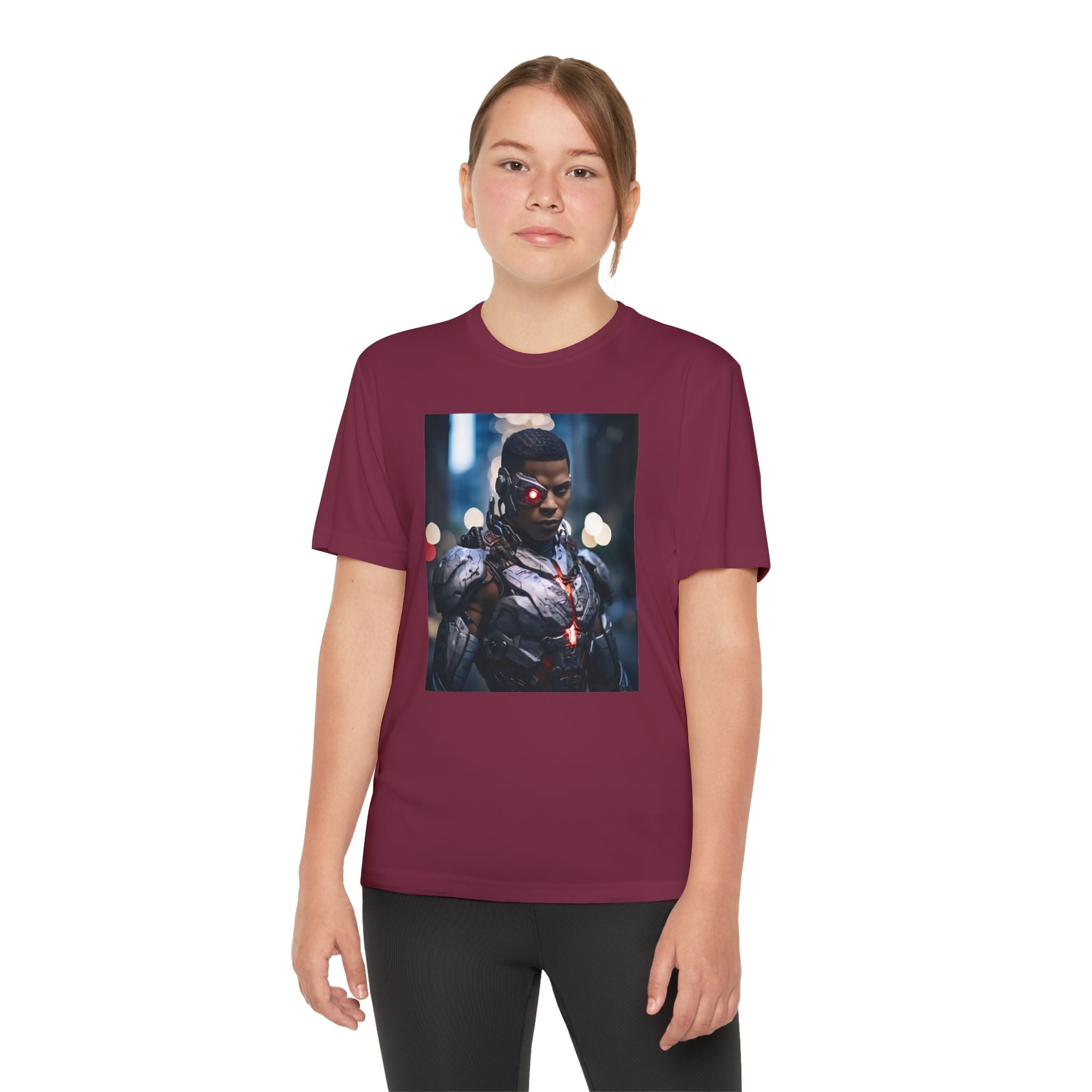 Cyborg Superhero Marvel Patriotic, Kids Graphic T-Shirt, Boys Hero Top, Girls Comic Book Clothing, Birthday