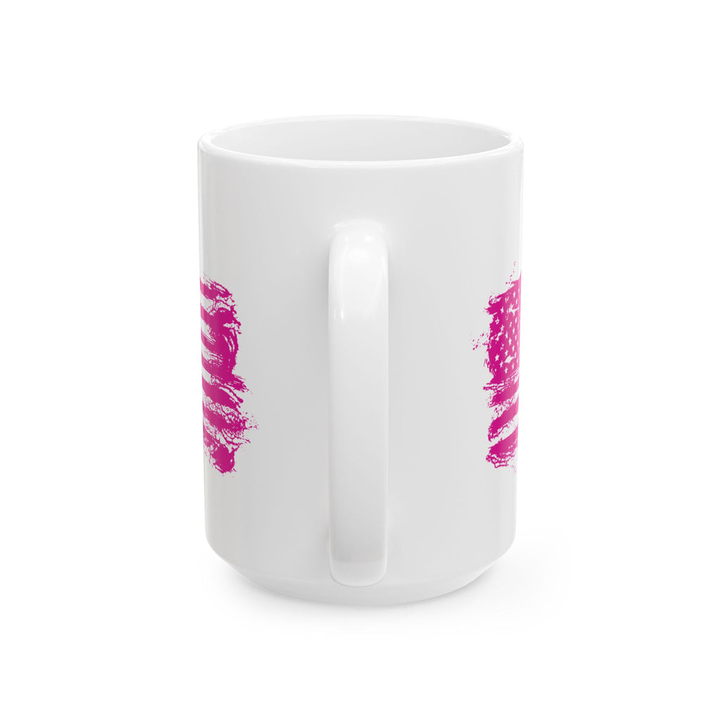 USA Pink Flag Patriotic Mug