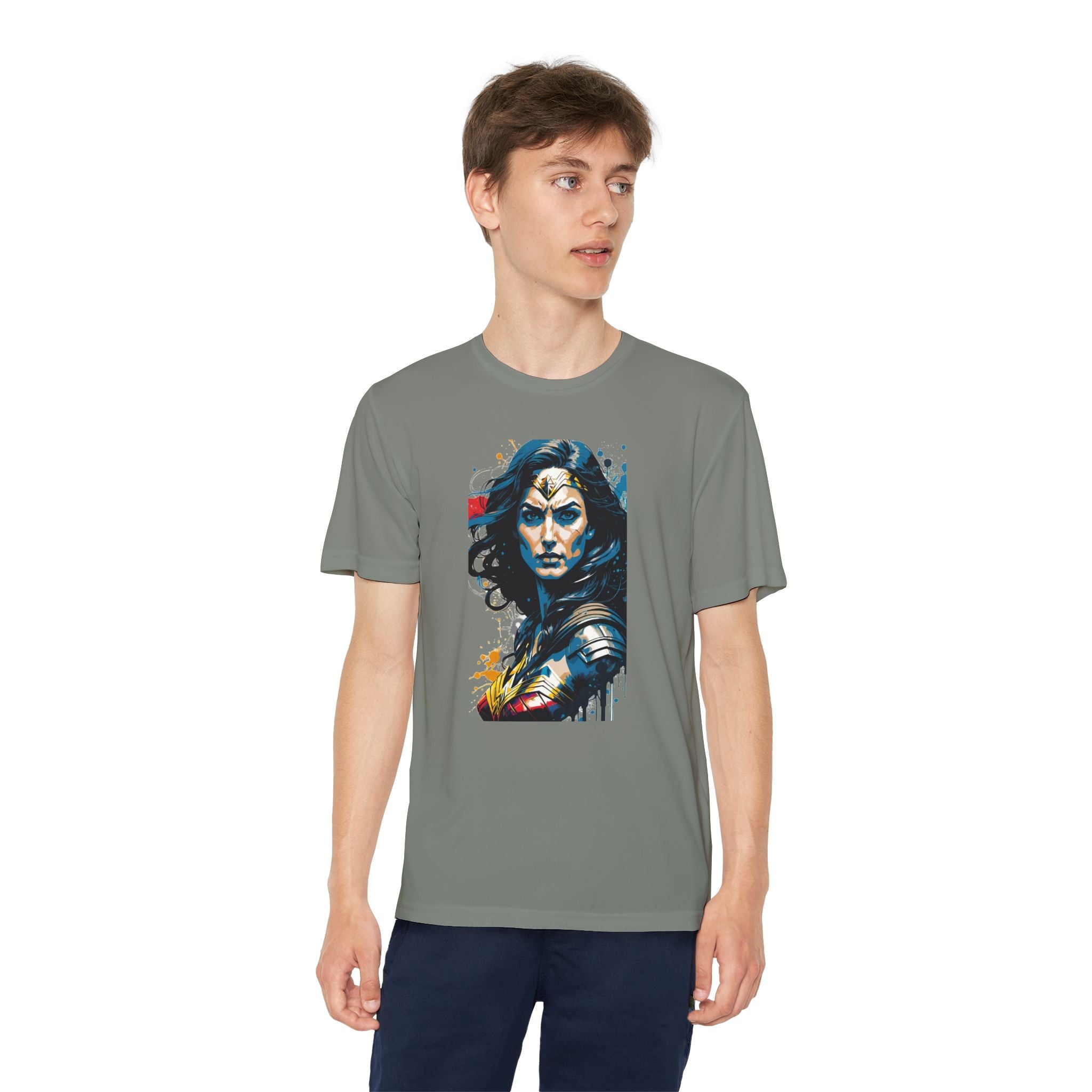 Superhero Youth T-Shirt Sports Graphic Tee, Cool Athletic Shirt for Kids