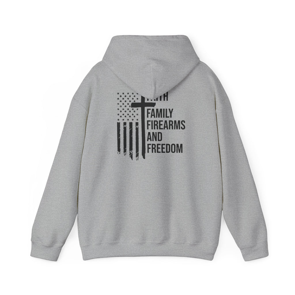 Hooded Sweatshirt - Faith Family Firearms Freedom Design
