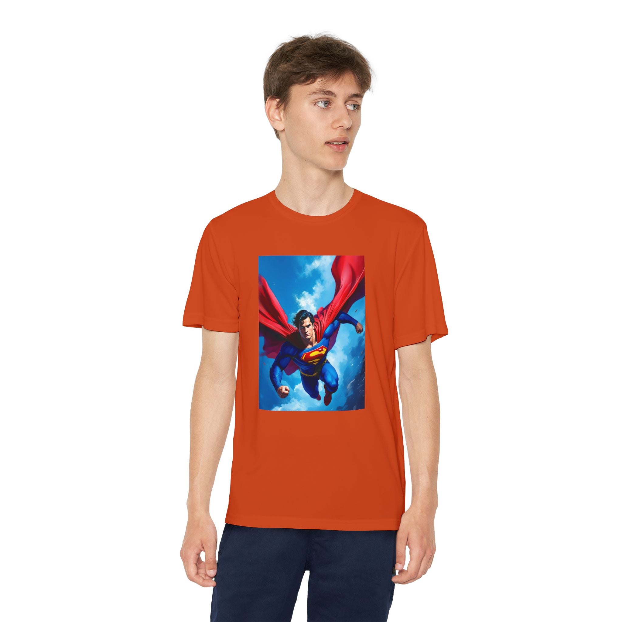 Superman Superhero Marvel T-Shirt, Youth Competitor Tee,  Kids Comic Book Hero Top, Children's Graphic Tee, Youth Super Power T-Shirt
