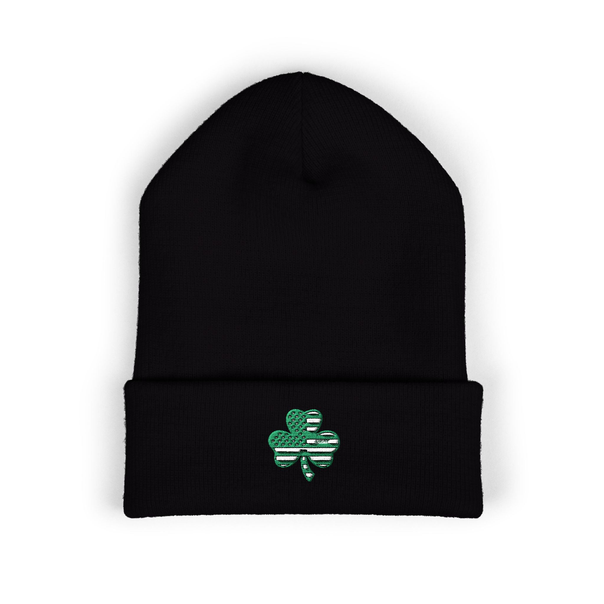 St. Patrick's Day 4-Leaf Clover Embroidered Beanie
