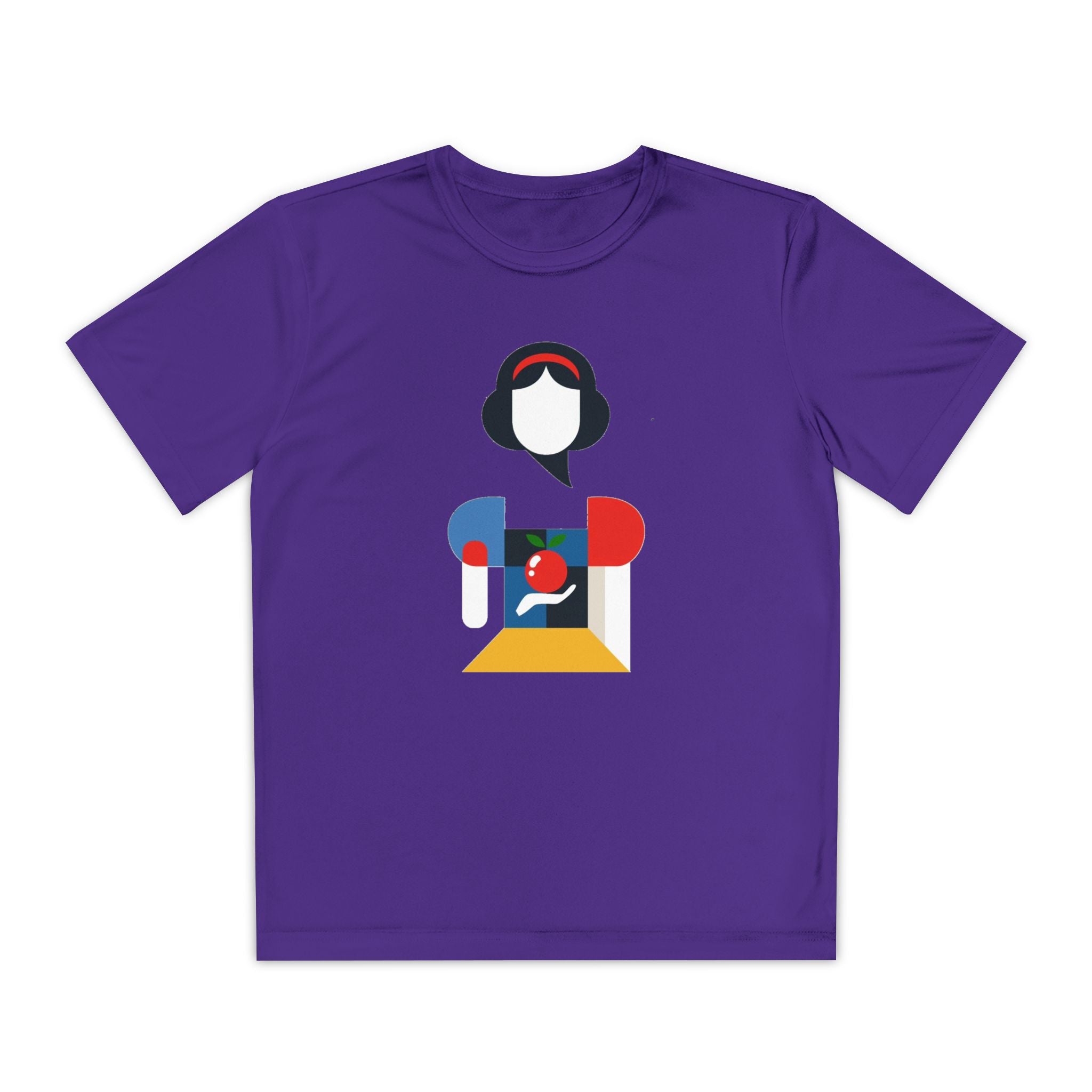 Snow White Youth T-Shirt Sports Graphic Tee, Cool Athletic Shirt for Kids, Perfect for Sports Events, Team Spirit
