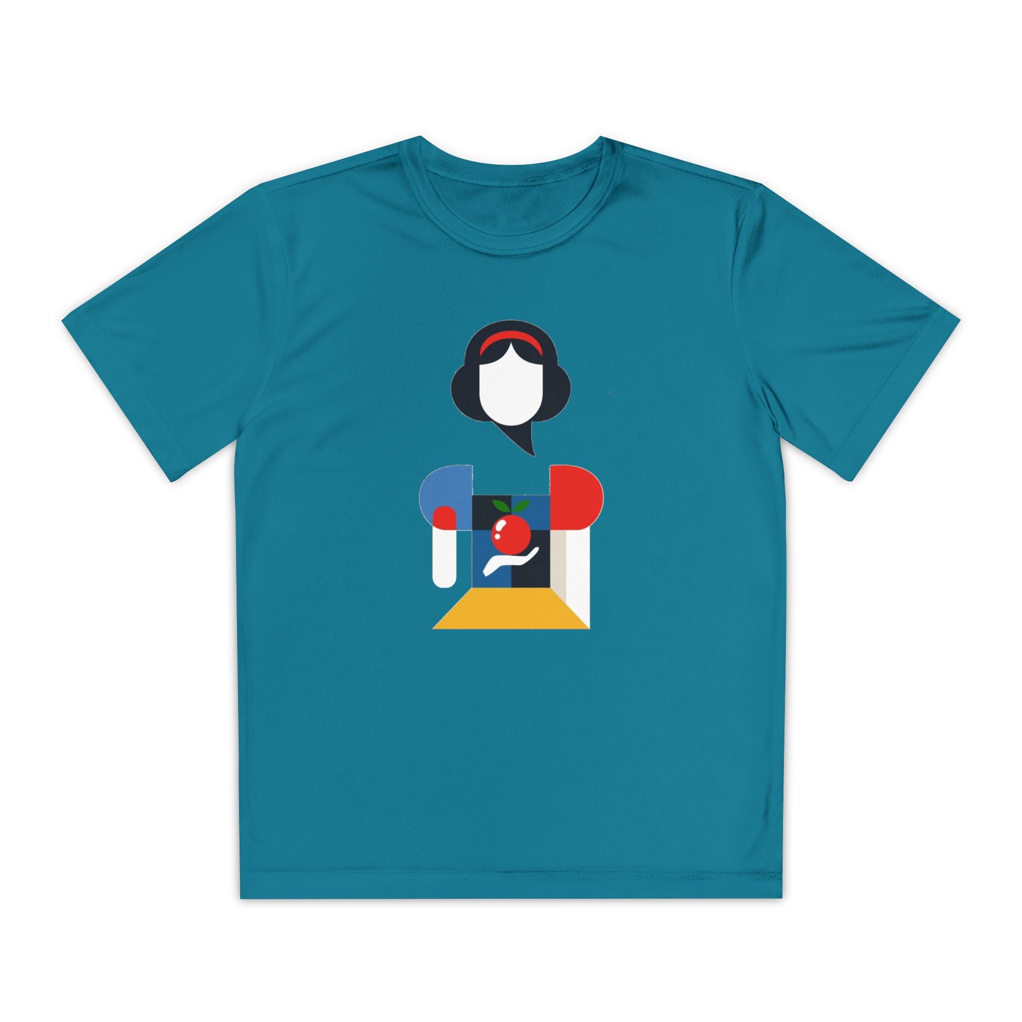 Snow White Youth T-Shirt Sports Graphic Tee, Cool Athletic Shirt for Kids, Perfect for Sports Events, Team Spirit